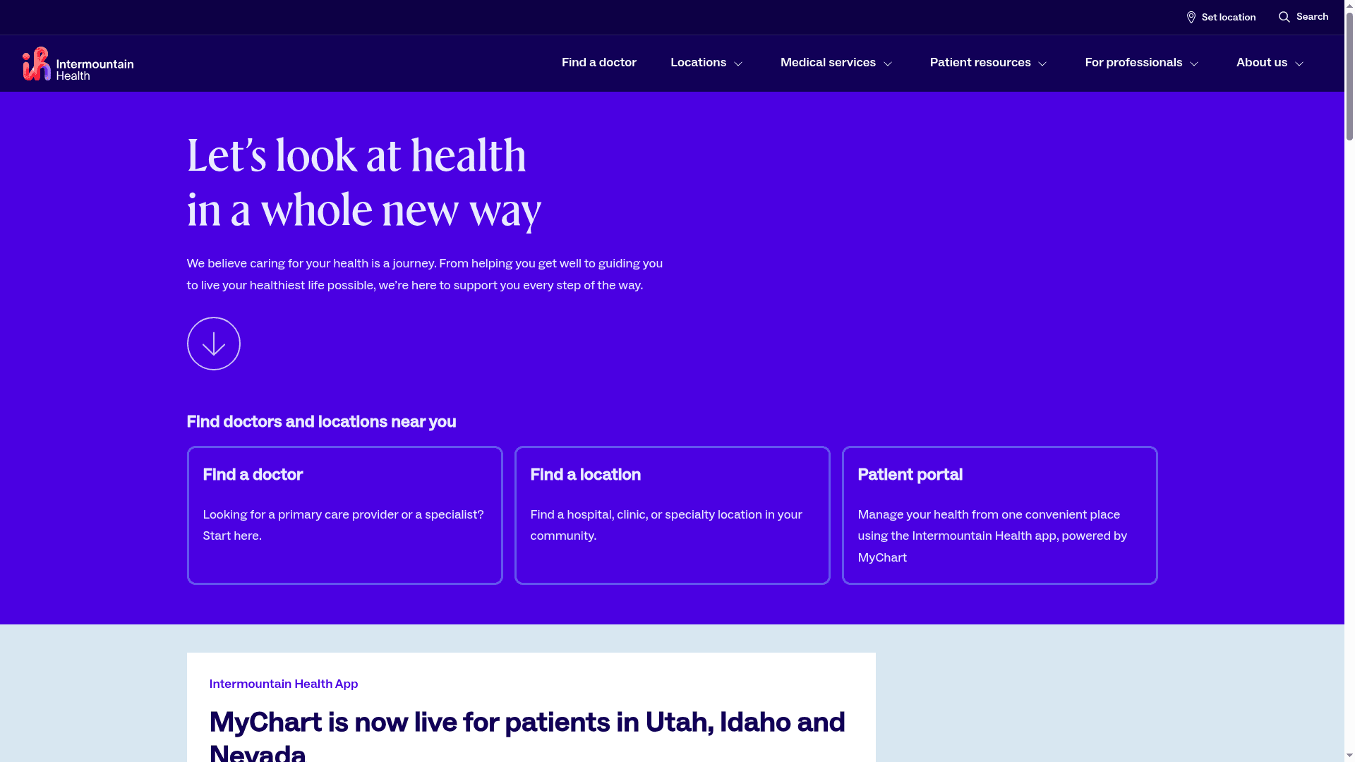 Intermountain Health website