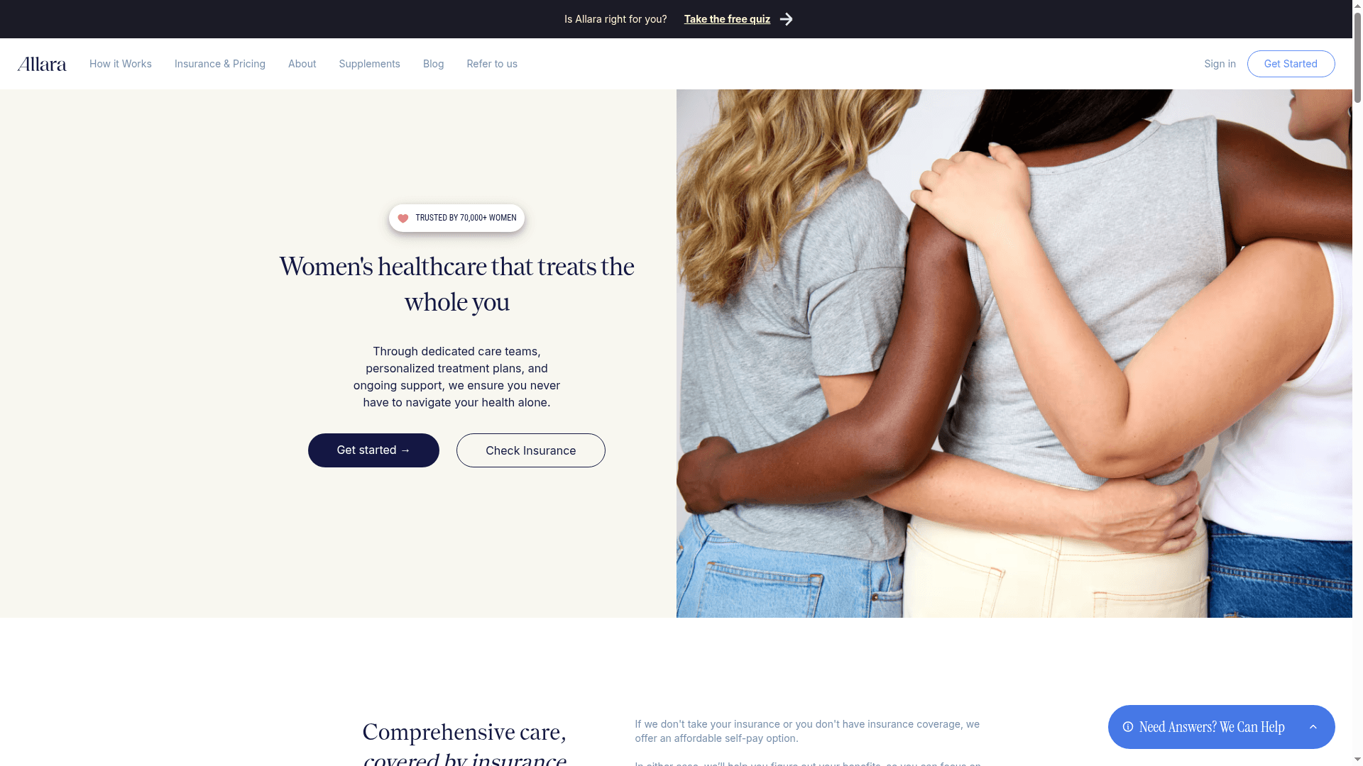 Allara Health website