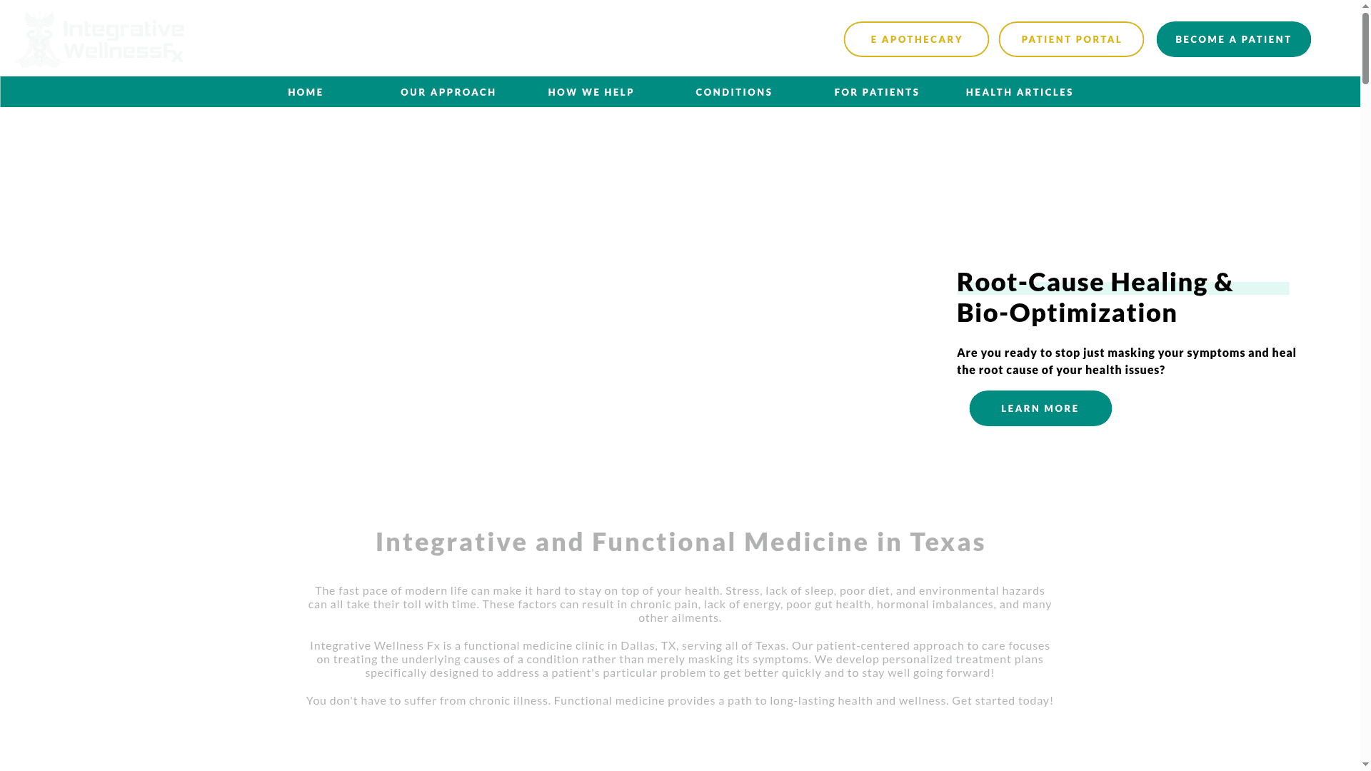 Integrative Wellness Fx website