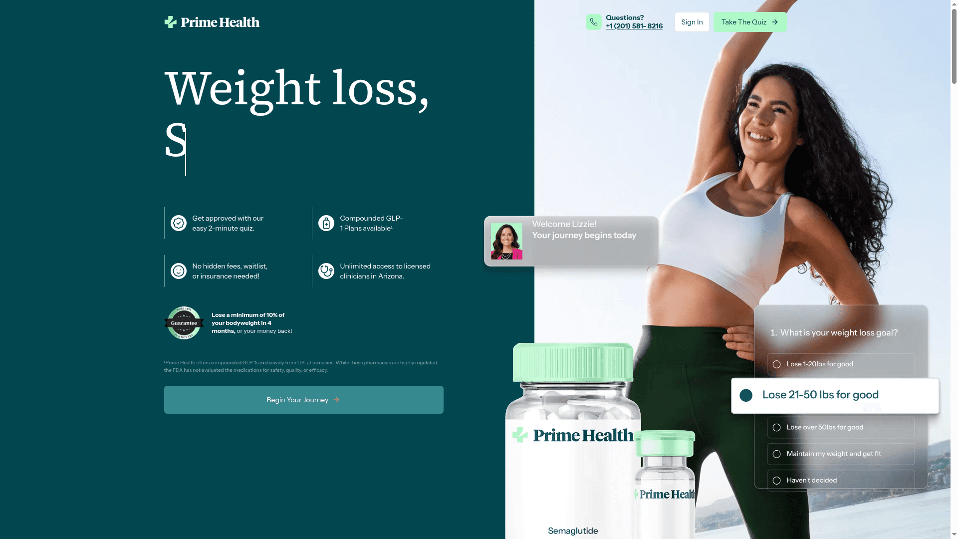 Prime Health website