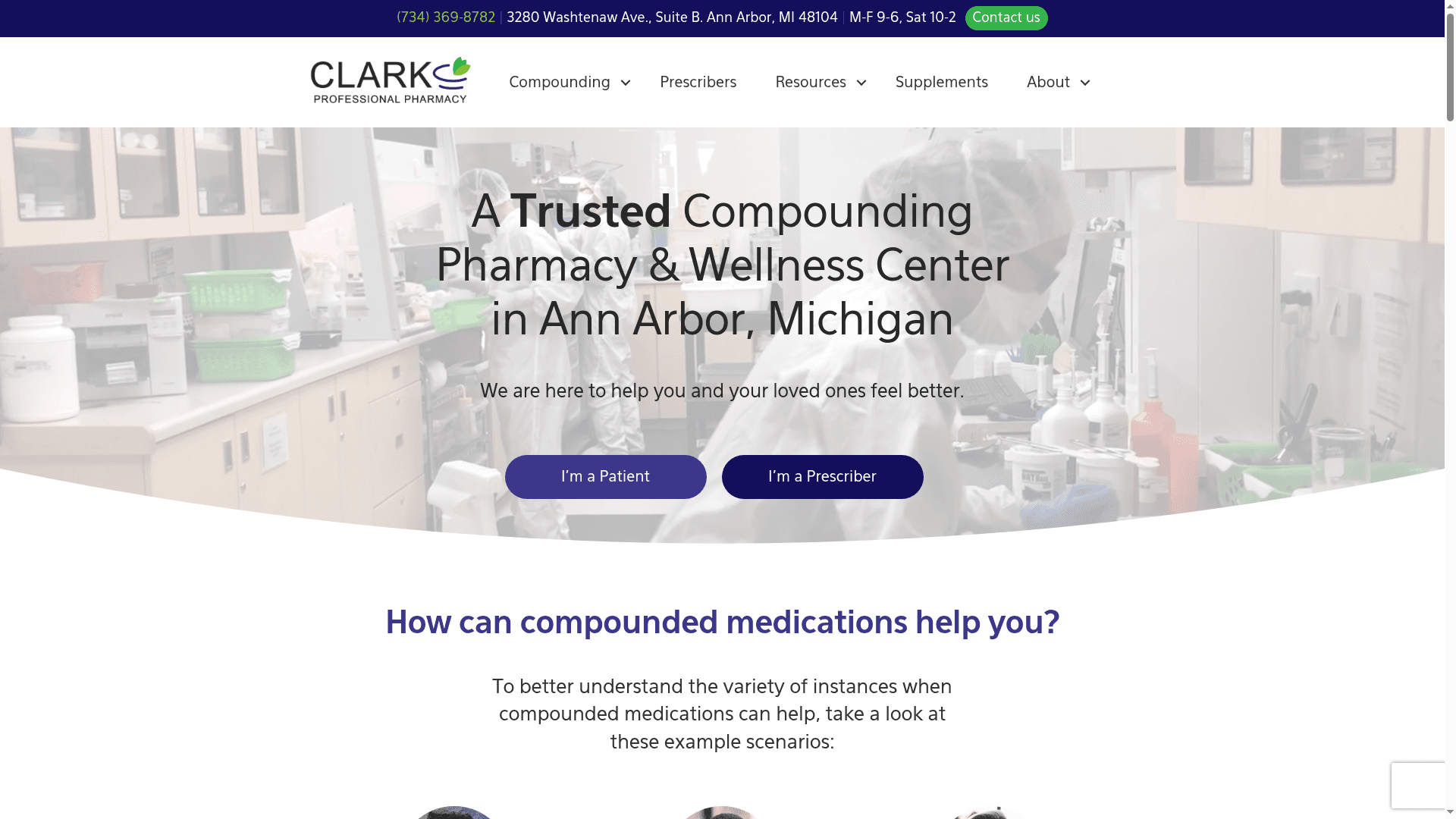 Clark Professional Pharmacy website