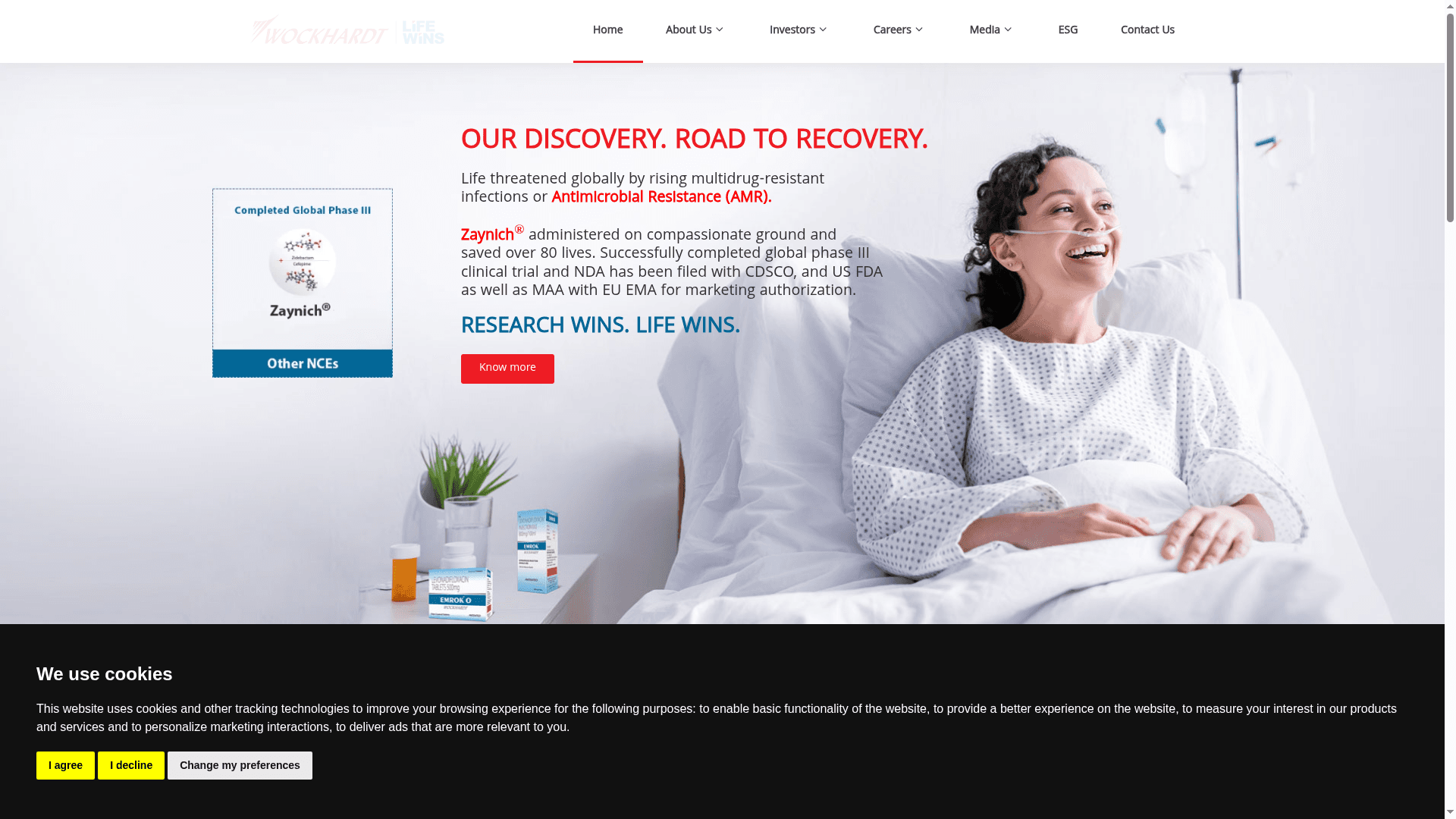 Wockhardt Ltd website