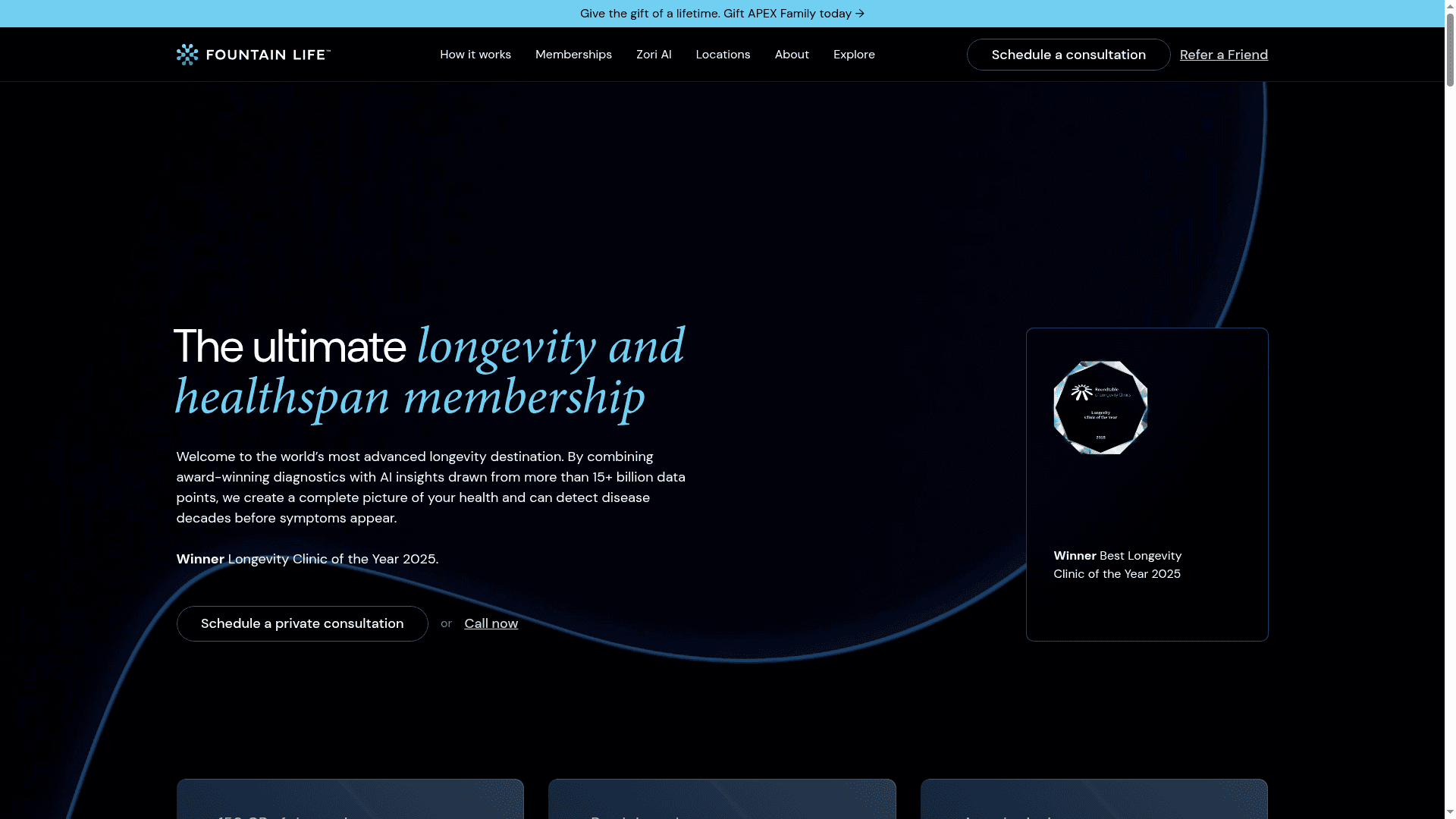 Fountain Life website