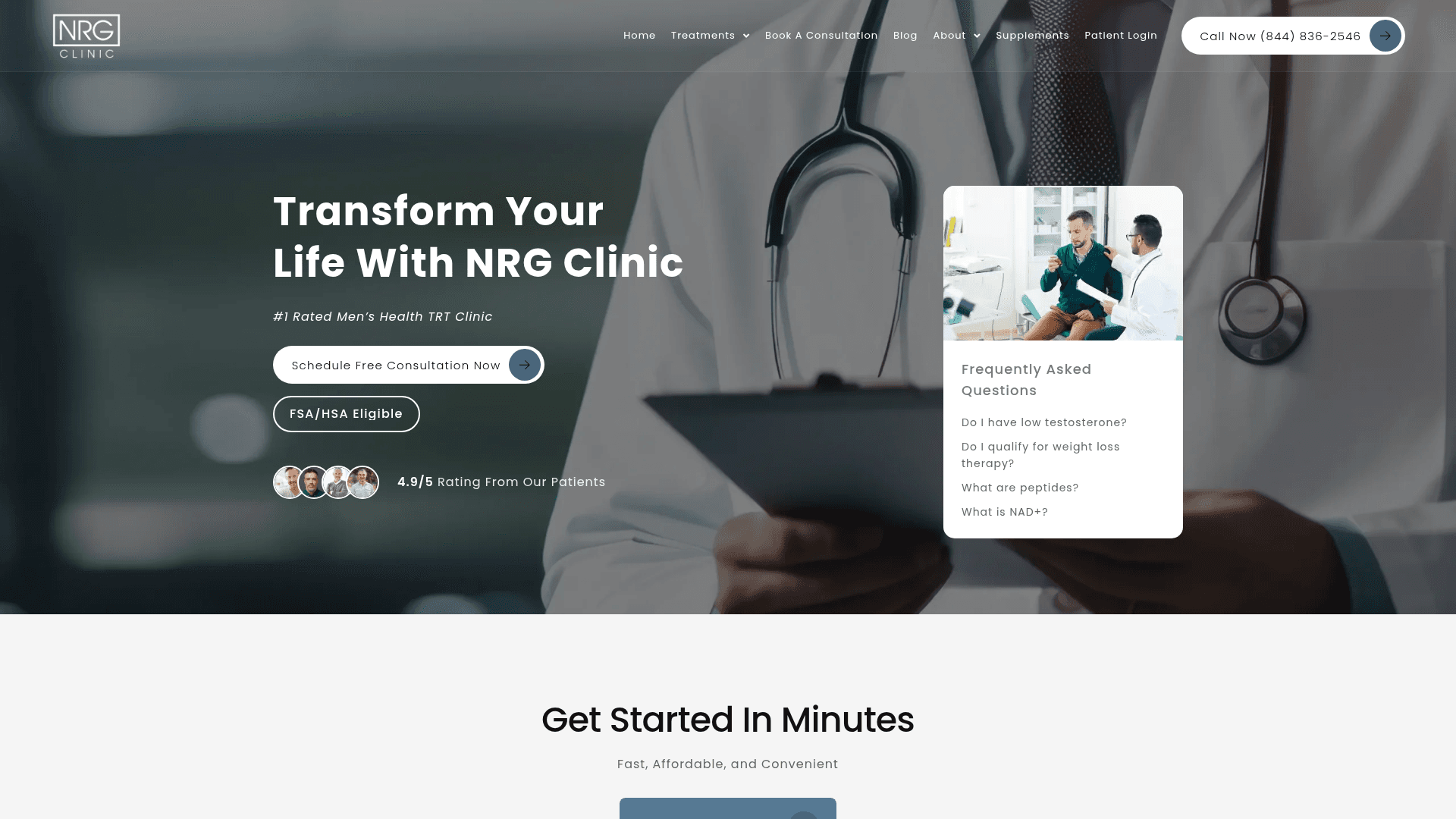 NRG Clinic website