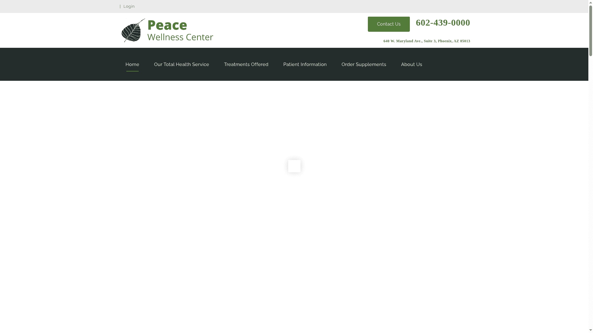 Peace Wellness Center website