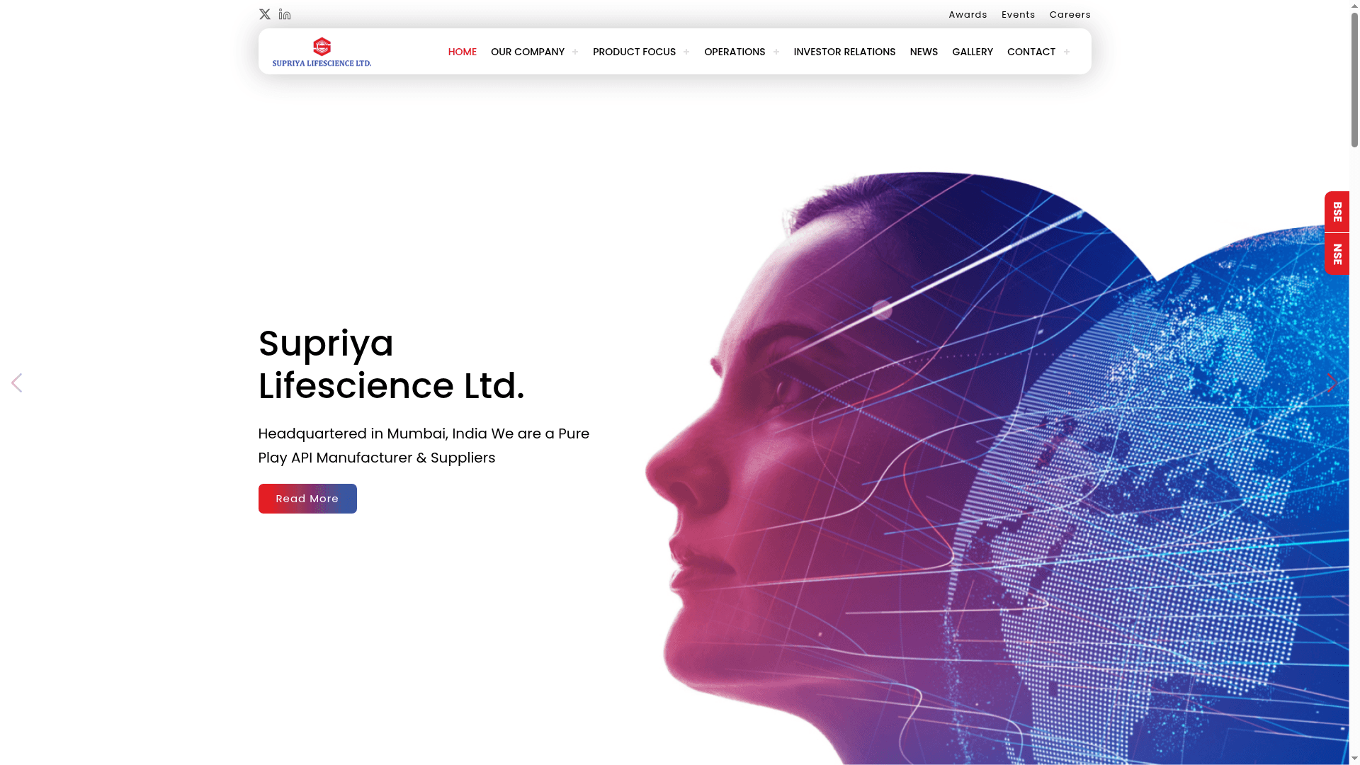 Supriya Lifescience Ltd website