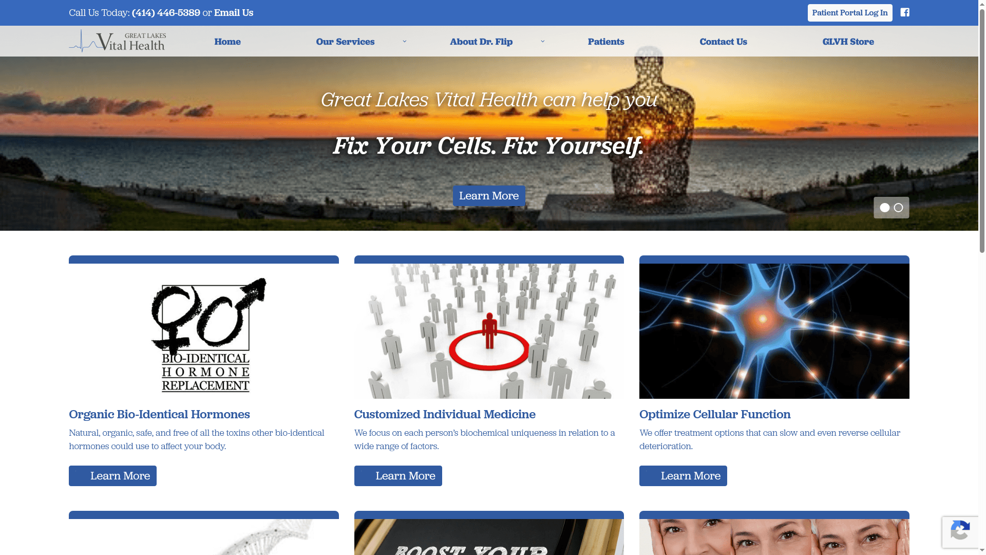 Great Lakes Vital Health website
