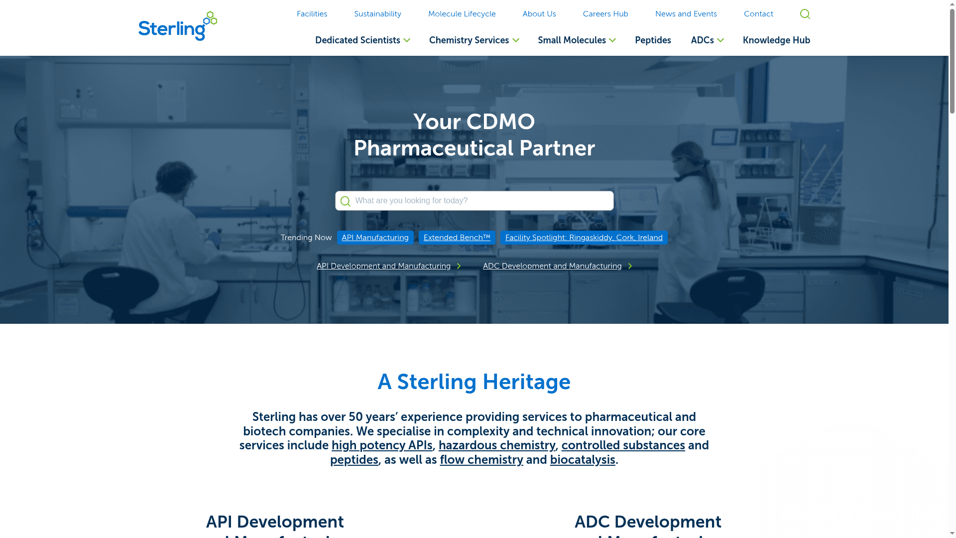 Sterling Pharma Solutions website