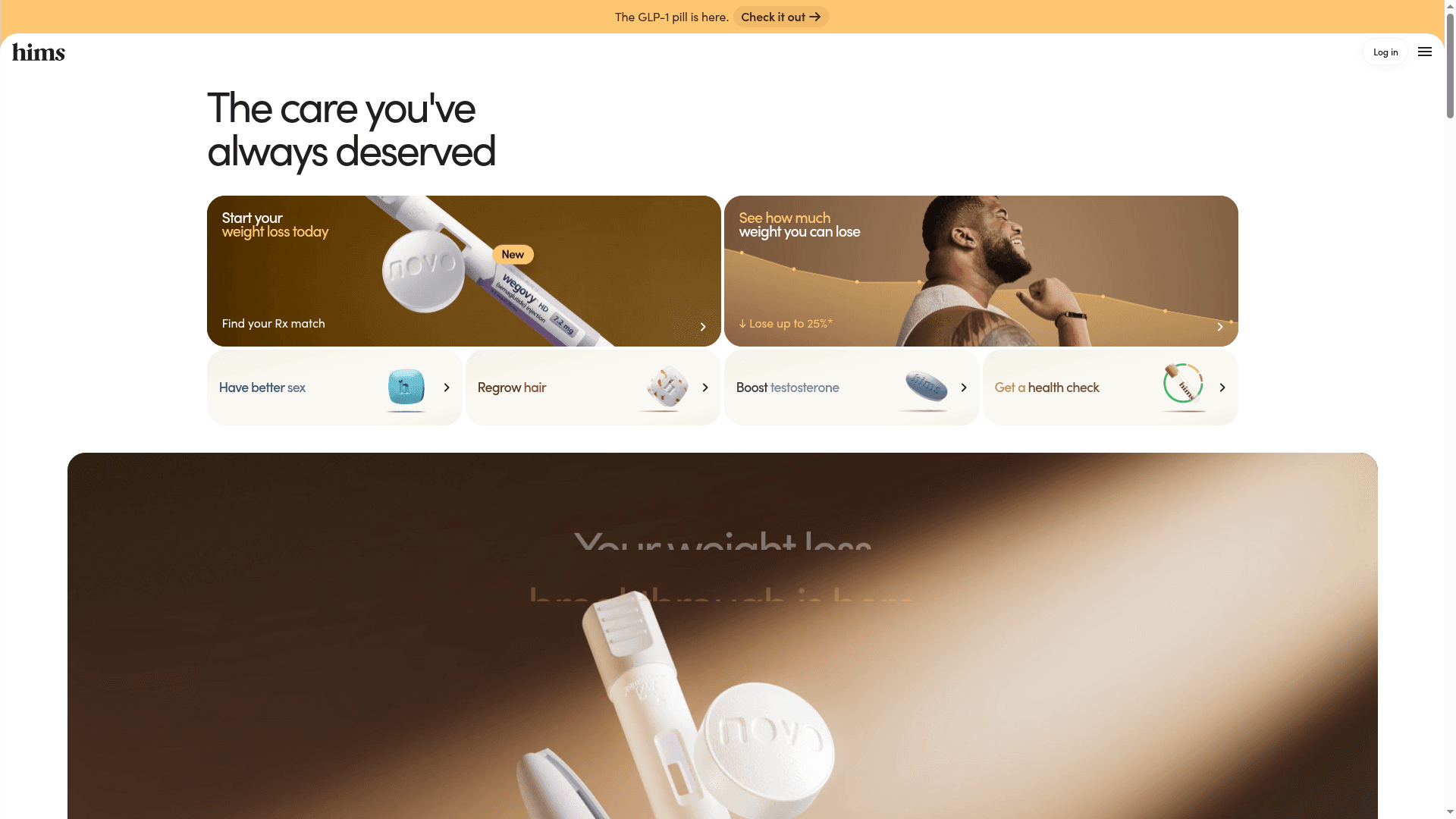 Hims website