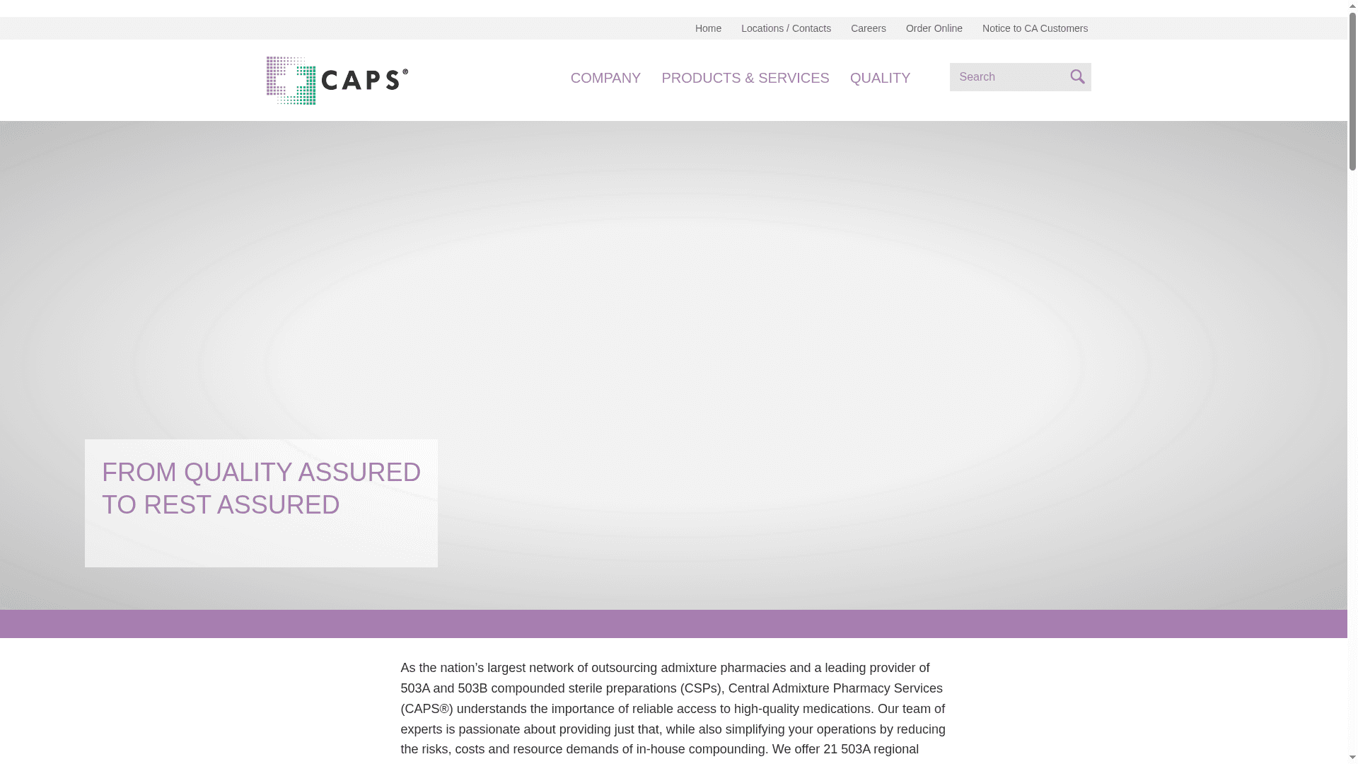 Central Admixture Pharmacy Services, Inc. website