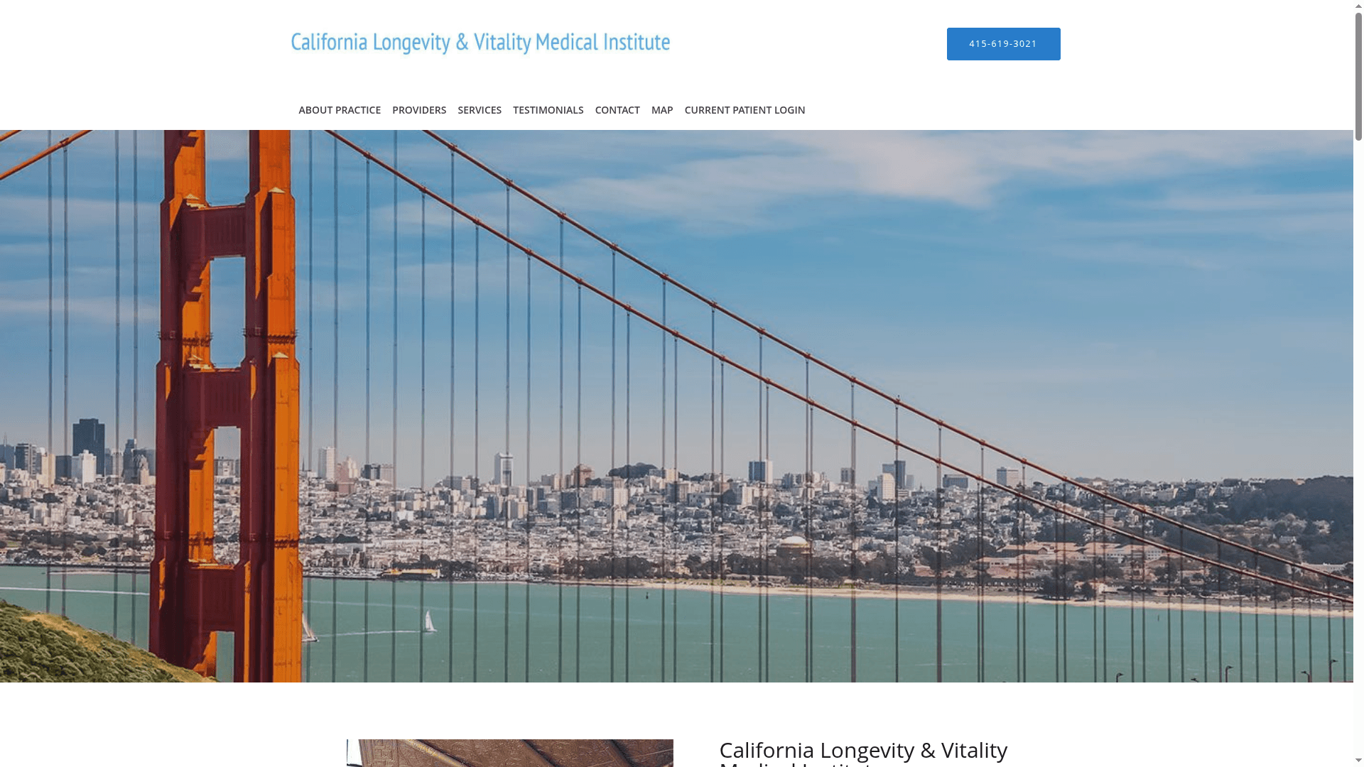 NorCal Medicine Longevity Institute website