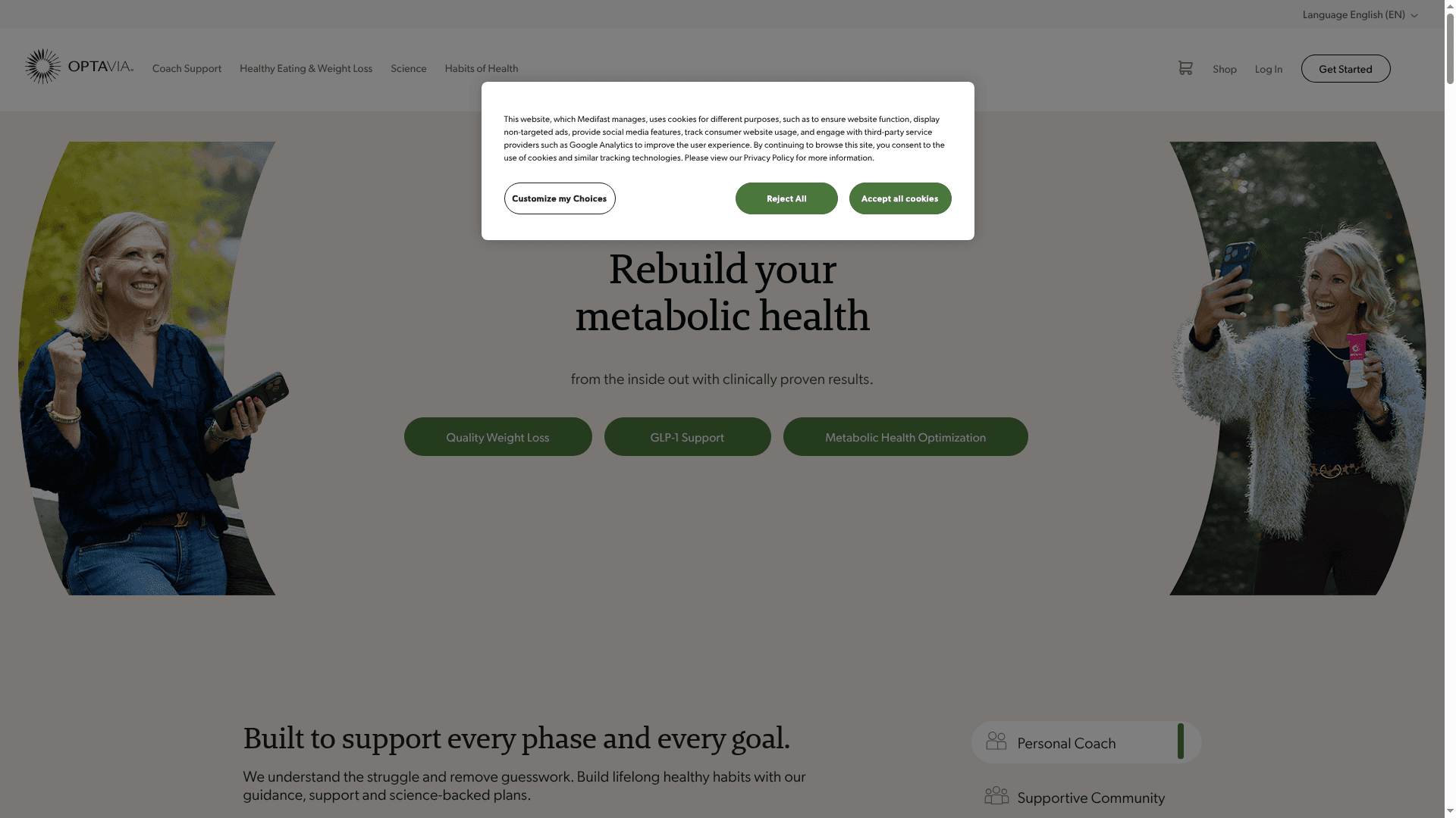 Optavia website