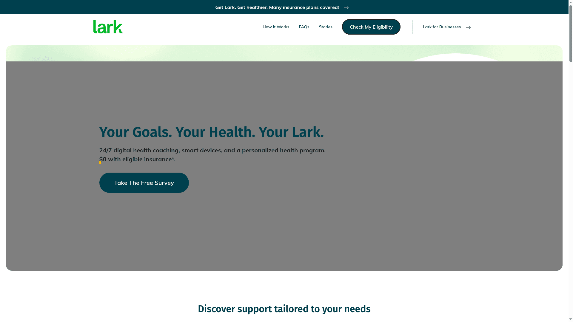 Lark Health website