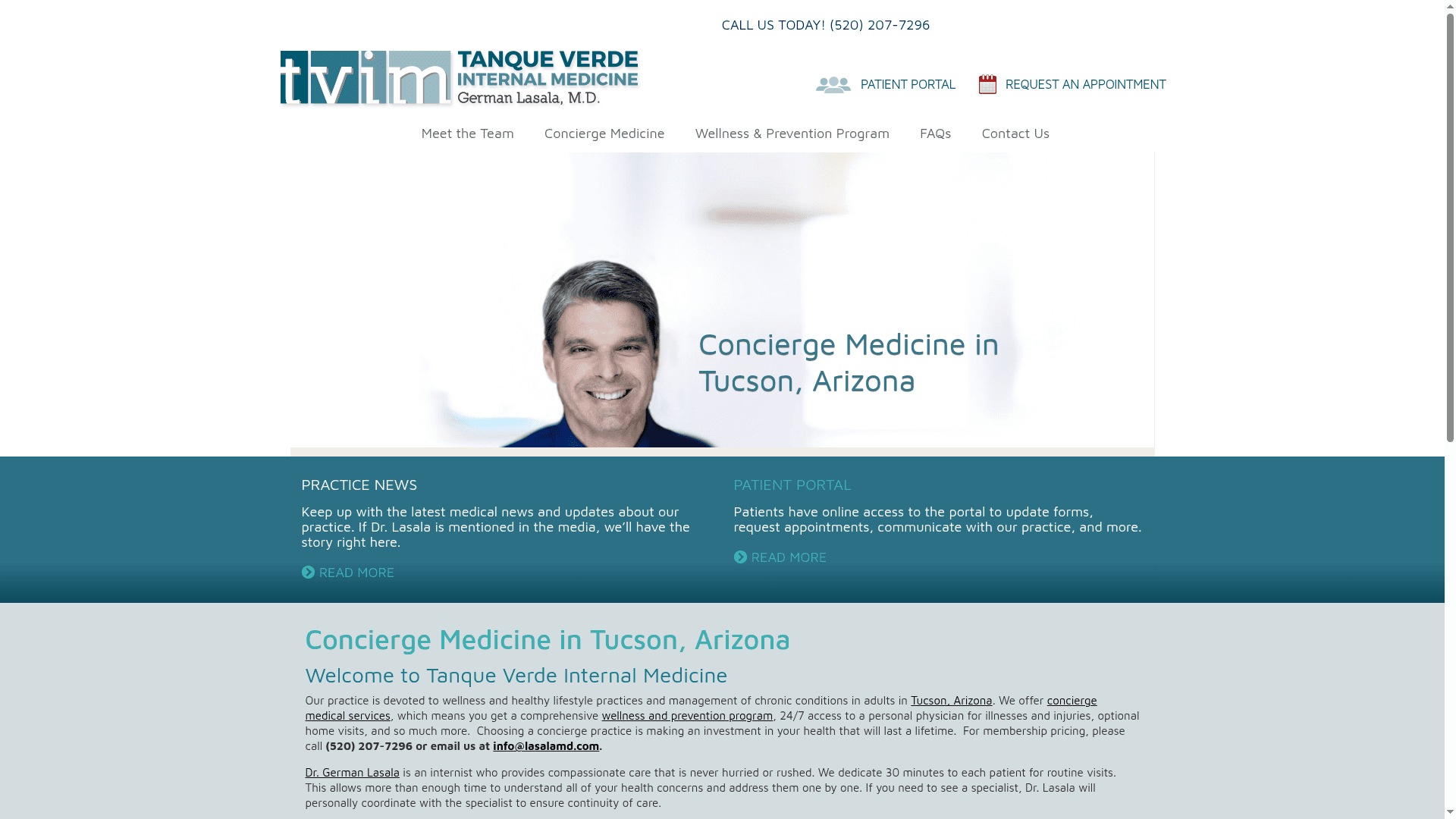 Tanque Verde Internal Medicine website