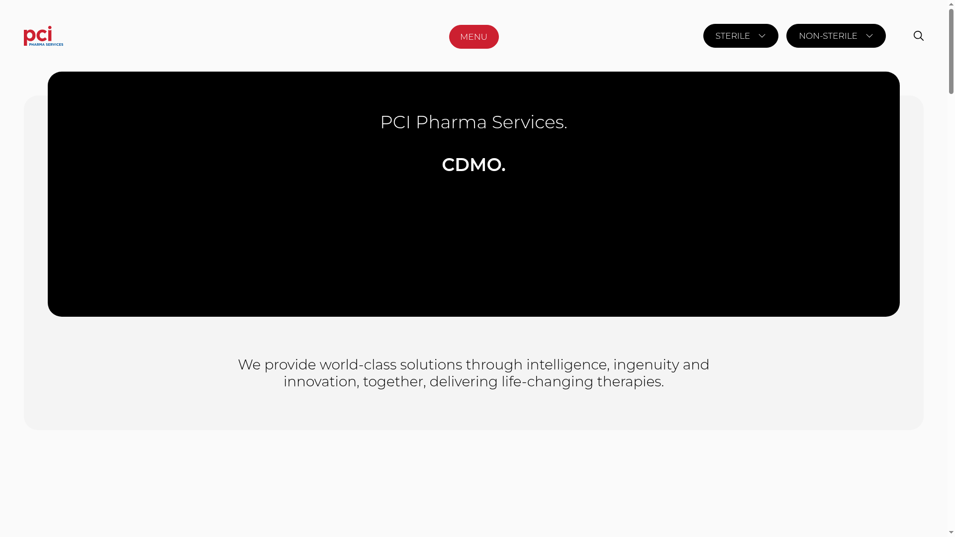 PCI Pharma Services website