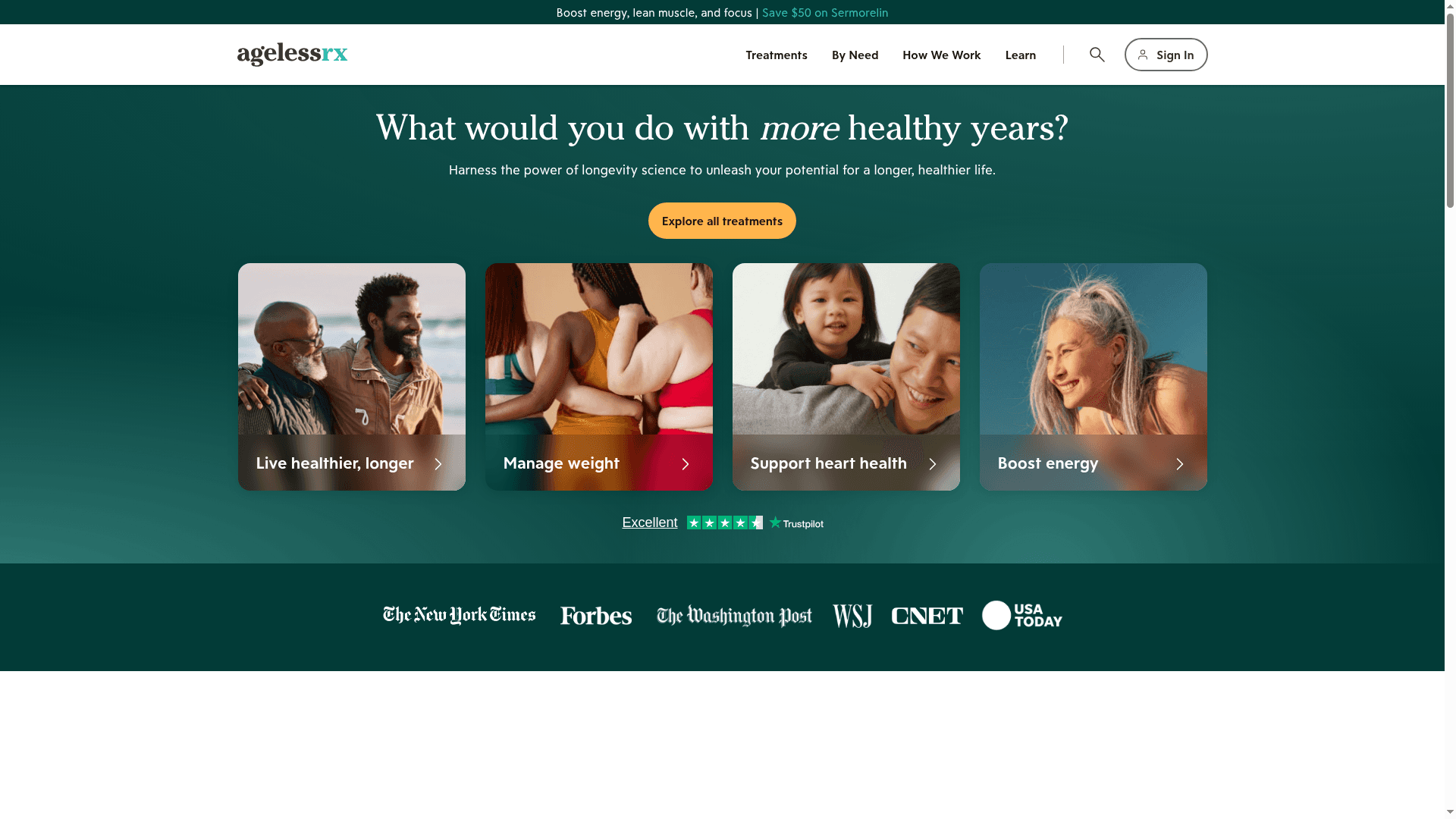 Ageless Rx website