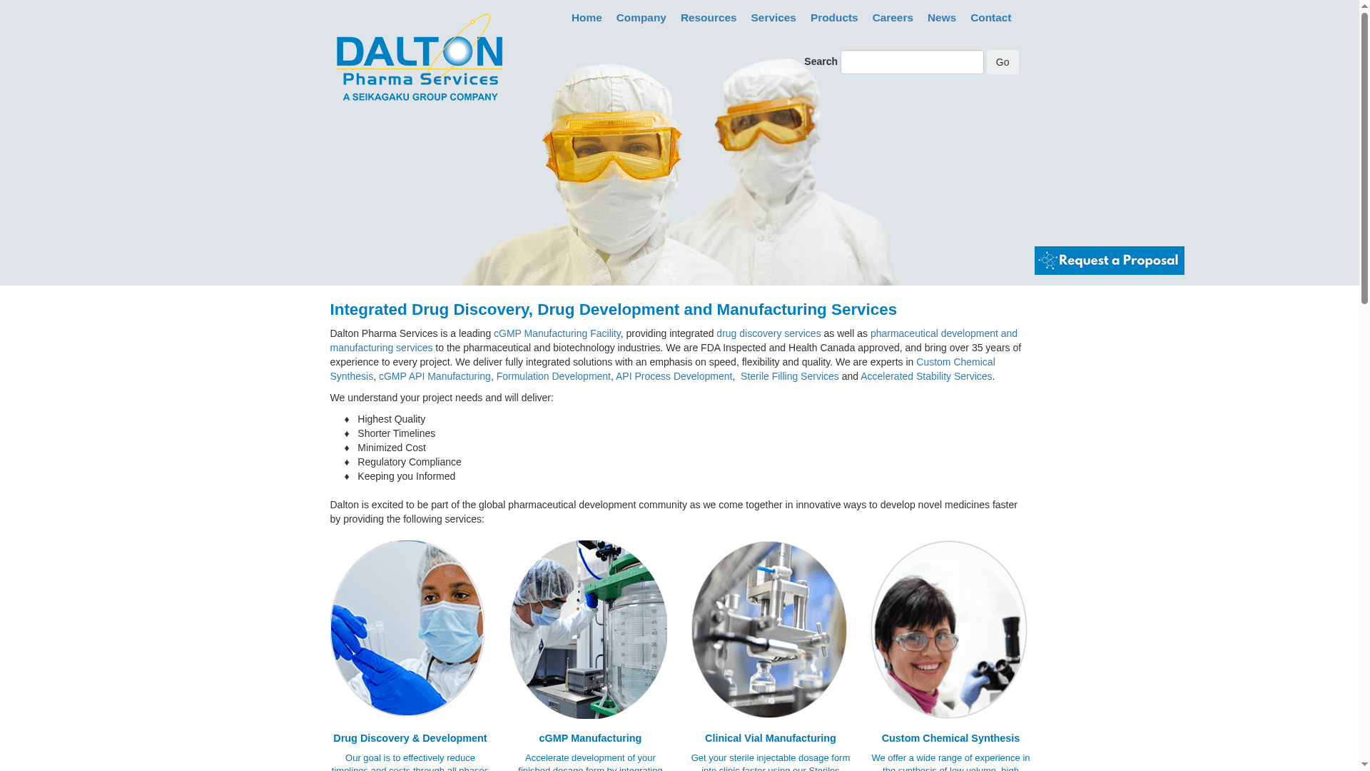 Dalton Pharma Services website