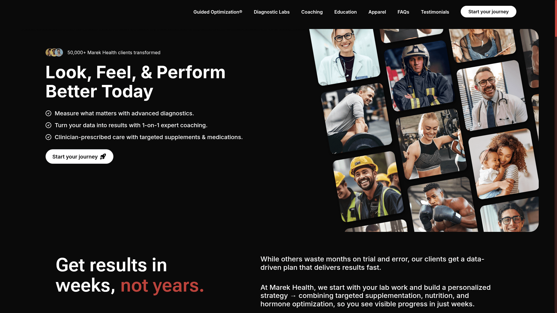 Marek Health website