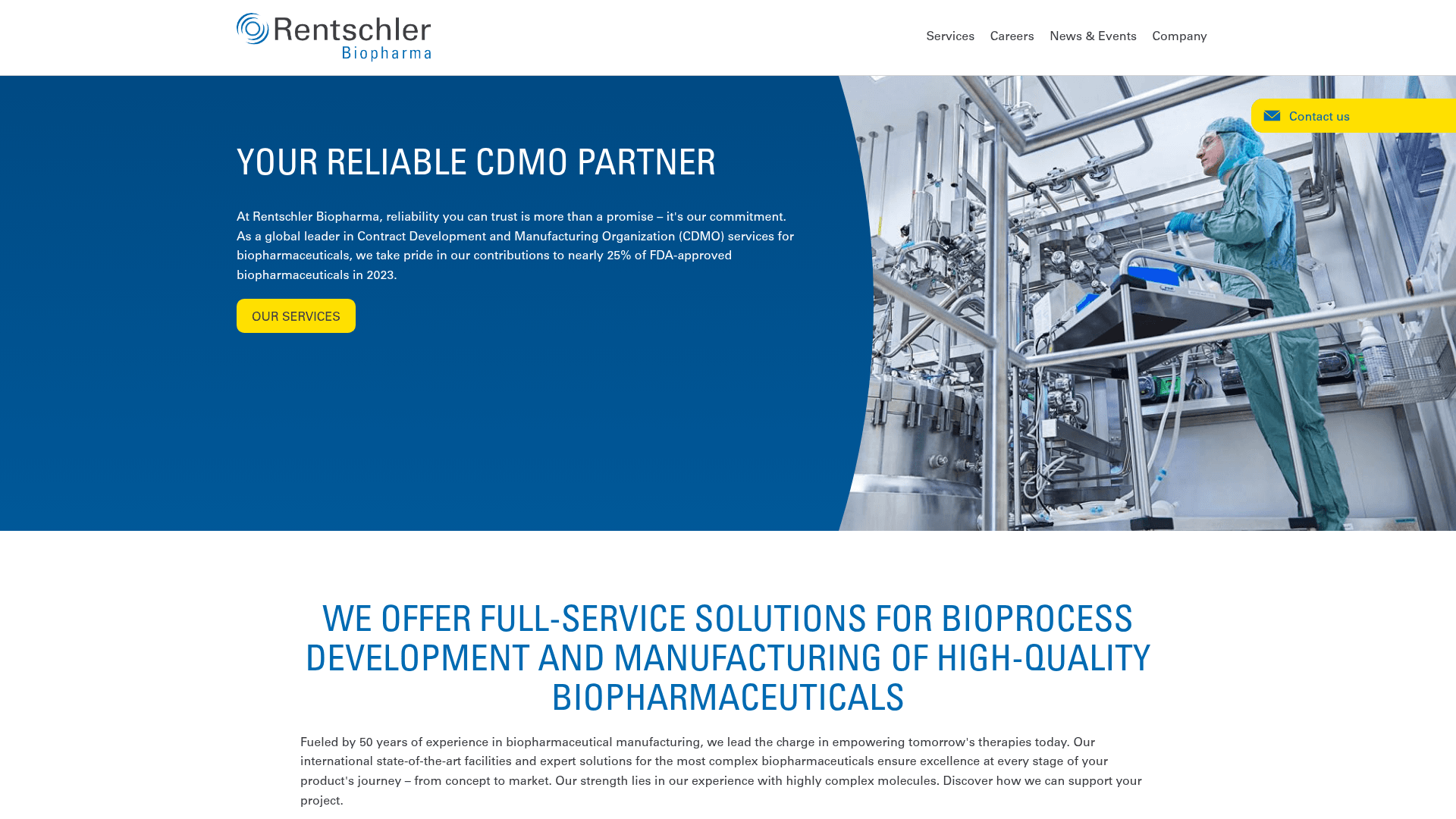 Rentschler Biopharma SE website