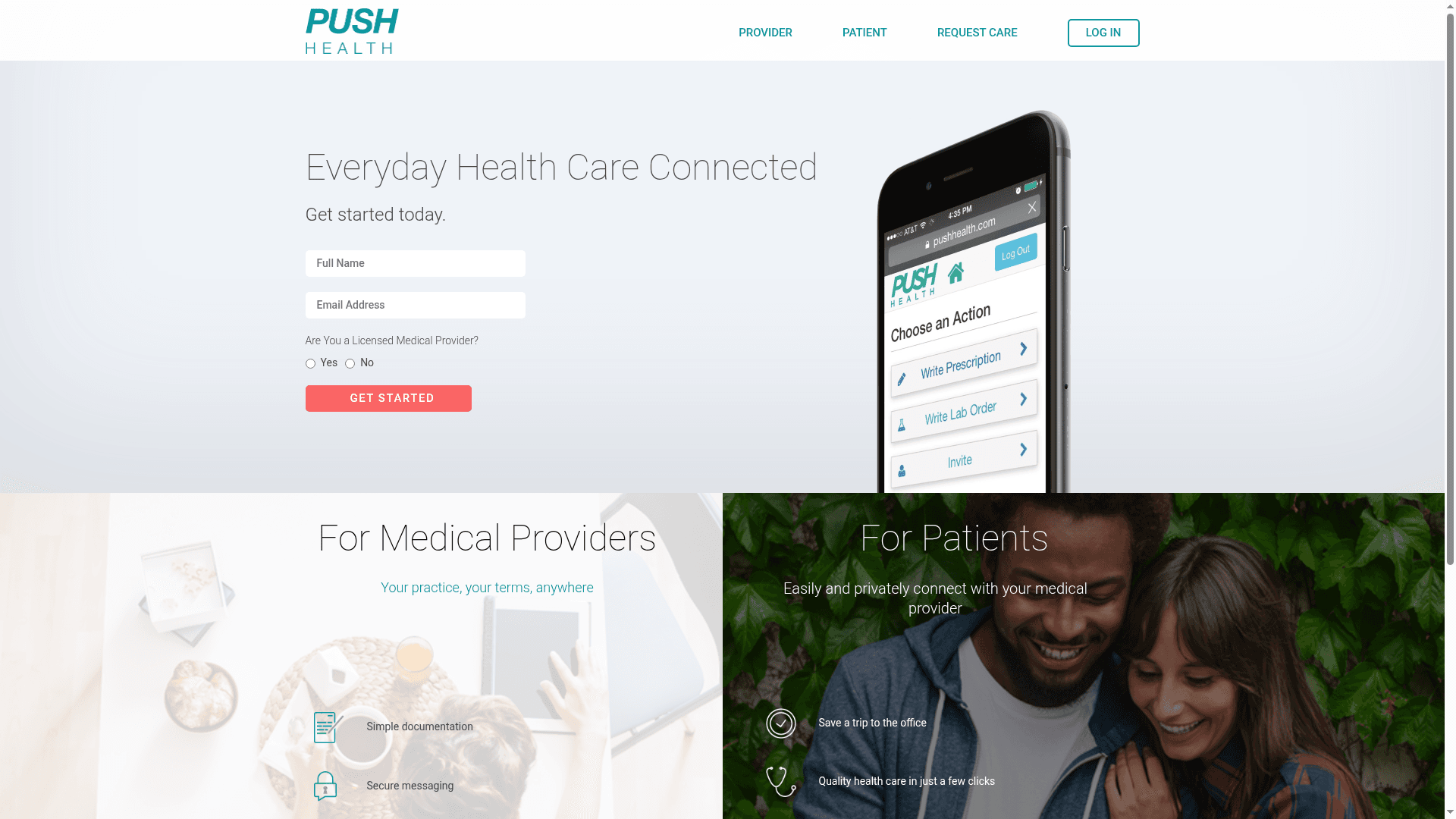 Push Health website