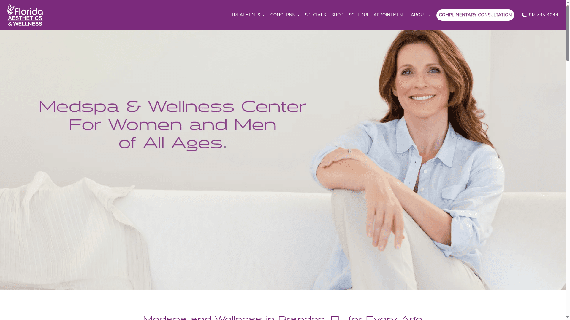 Florida Aesthetics and Wellness website