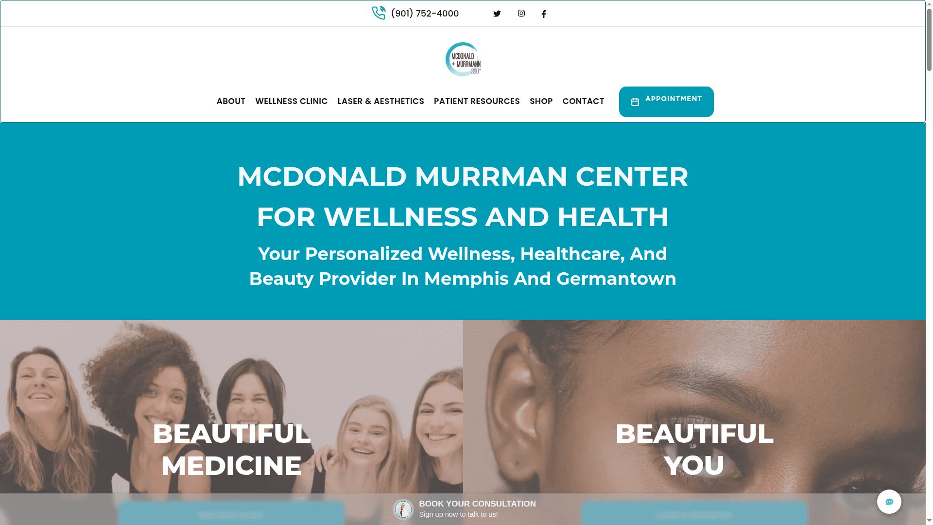 McDonald Murrmann Center for Wellness and Health website