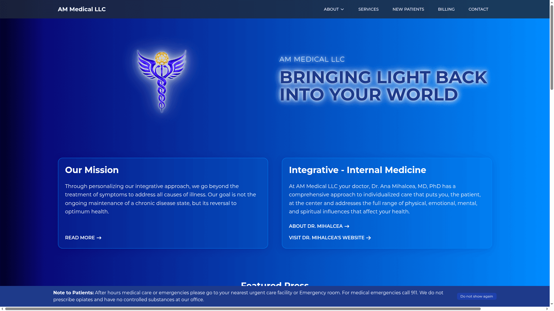 AM Medical LLC website