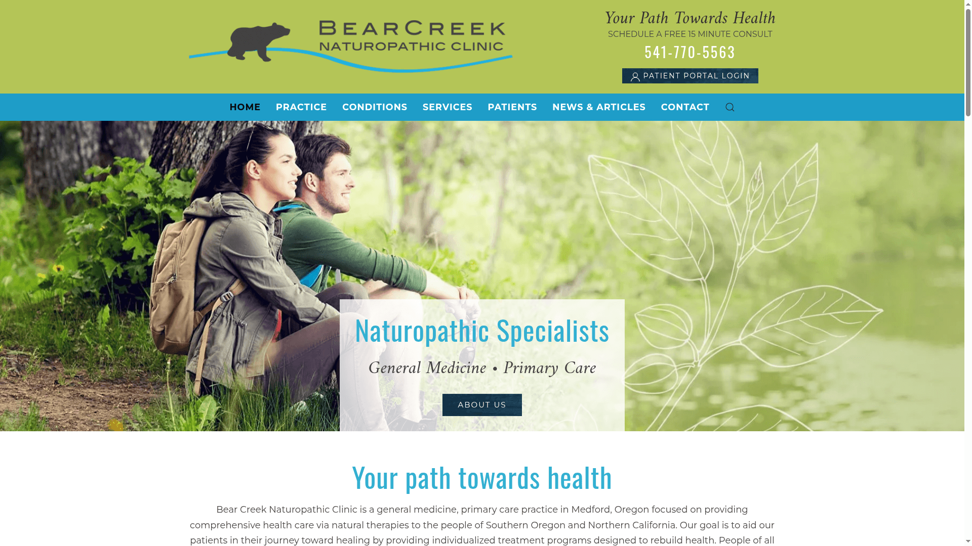 Bear Creek Naturopathic Clinic website