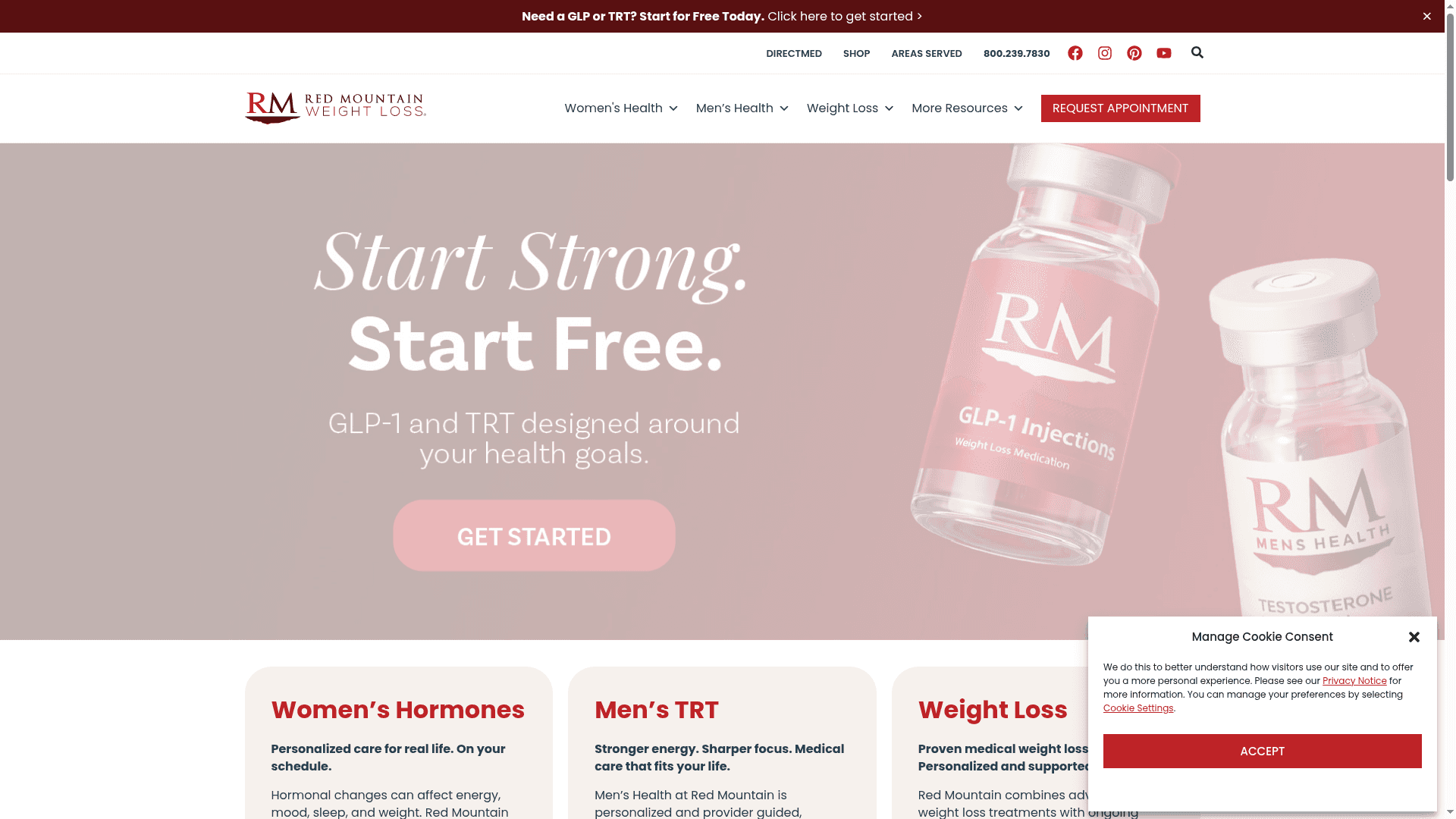 Red Mountain Weight Loss website