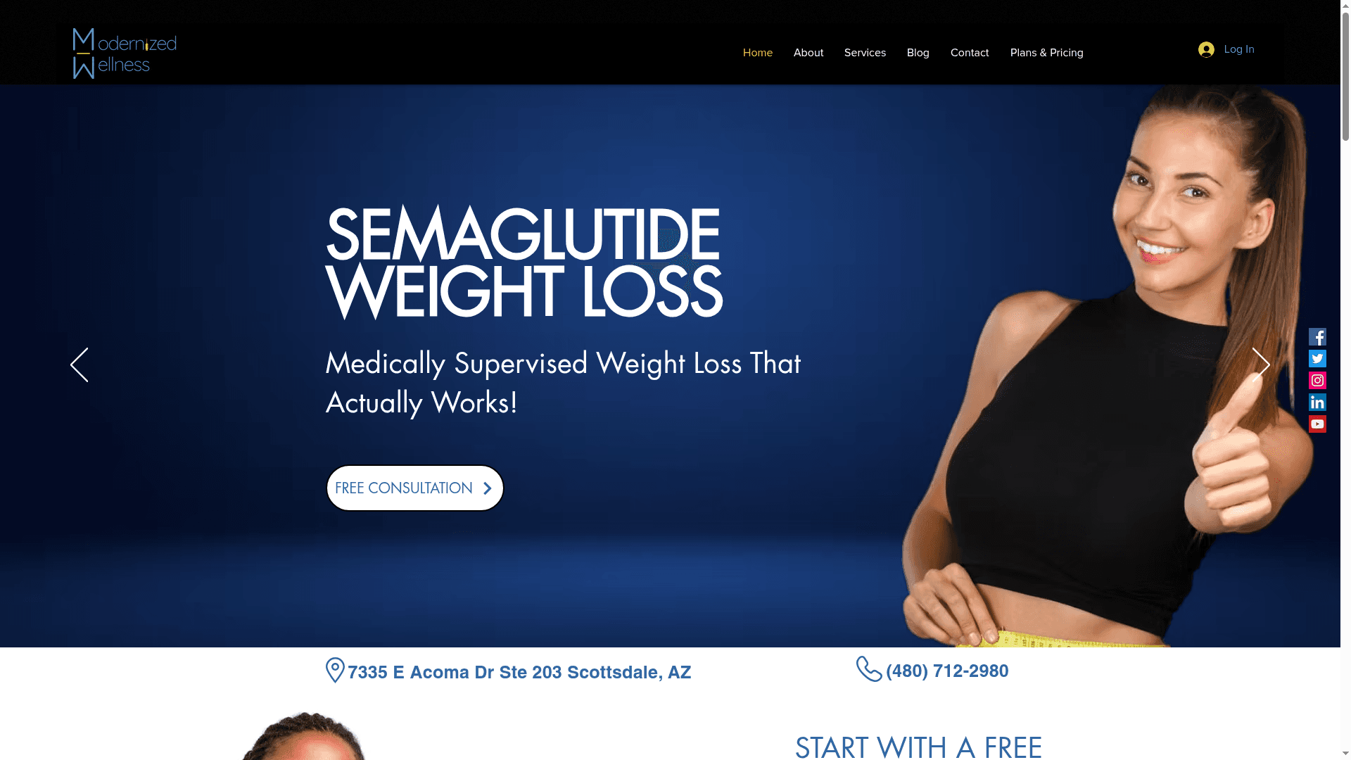 Modernized Wellness website