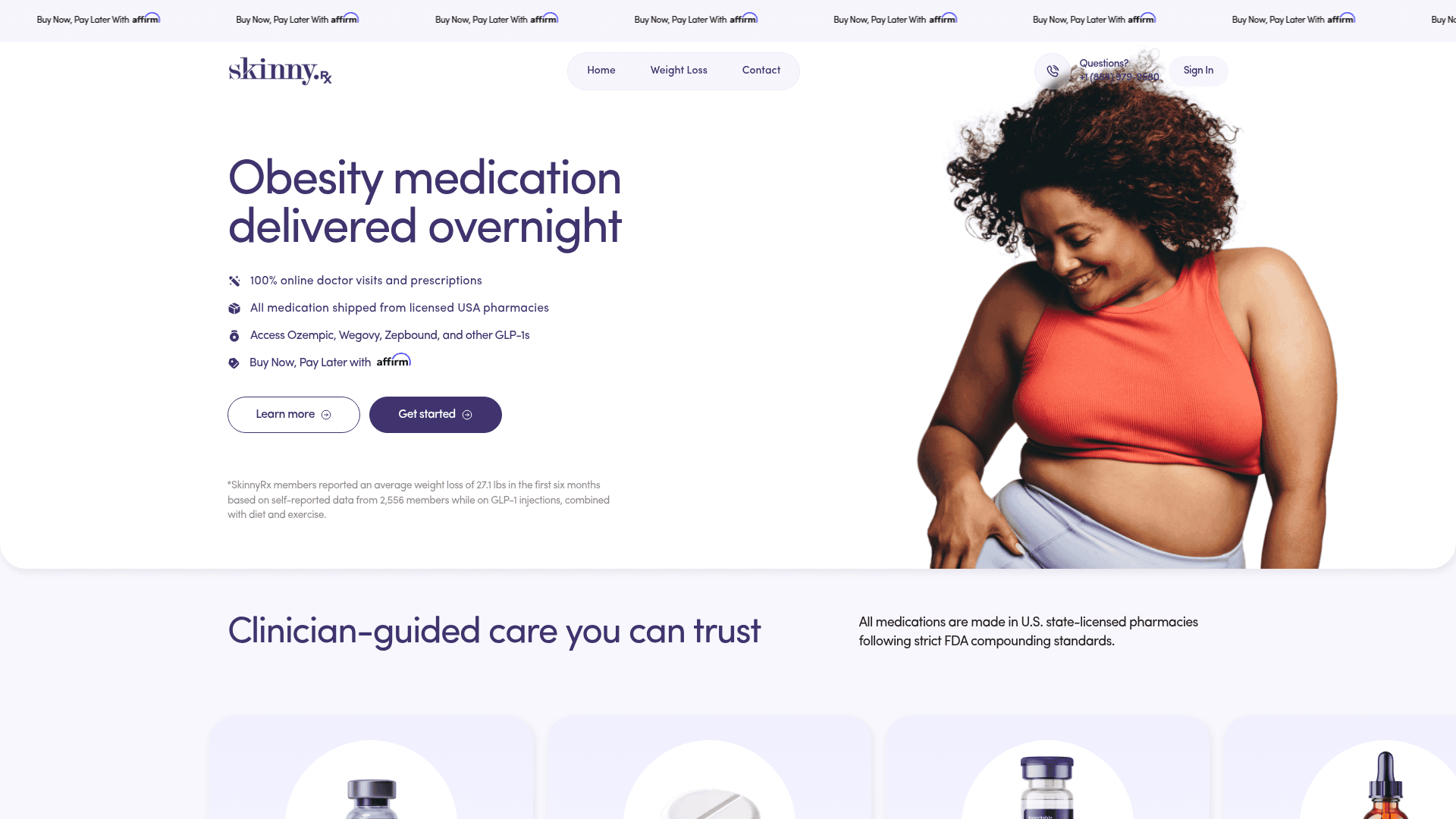 SkinnyRx website