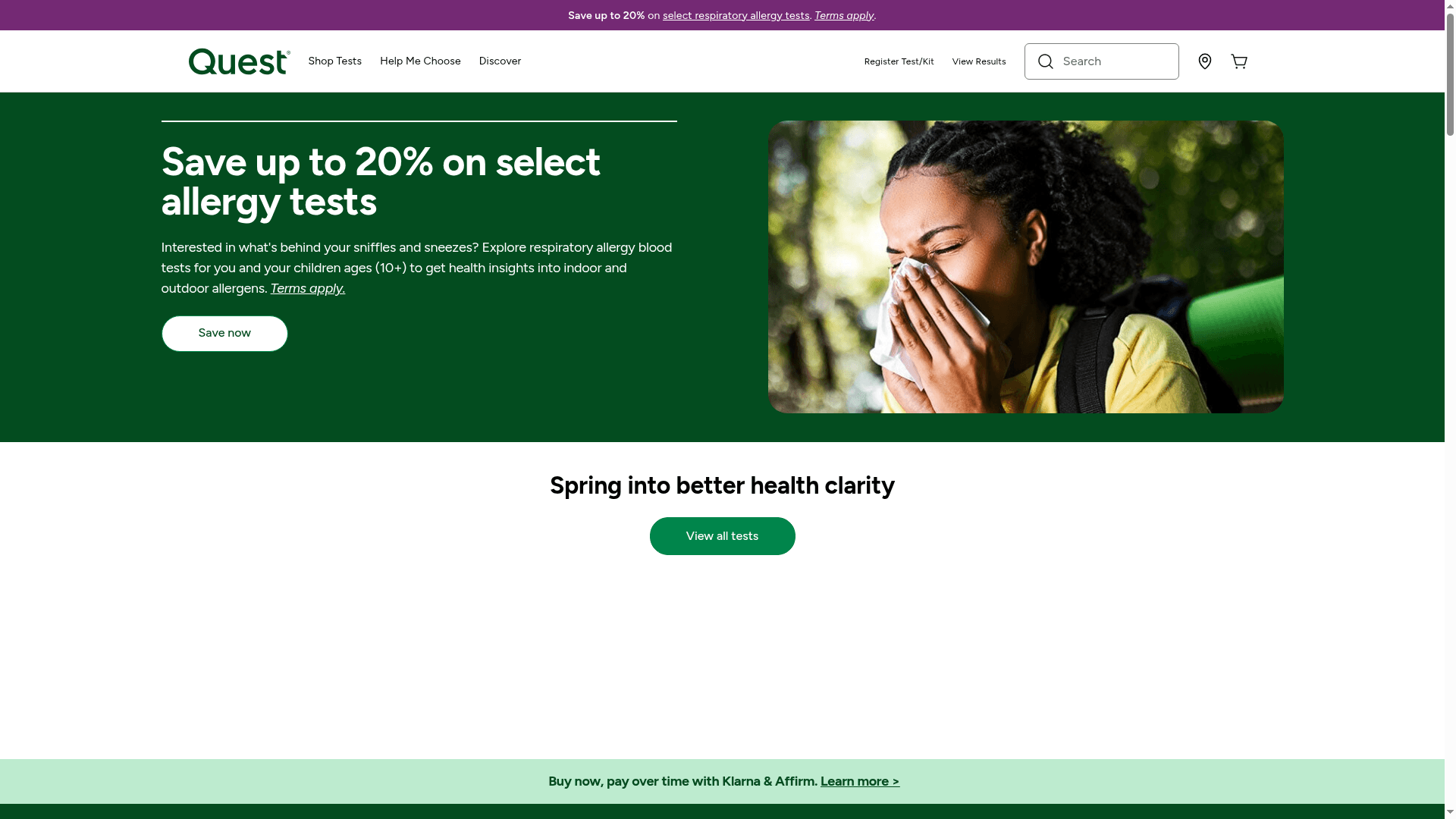 Quest Health website