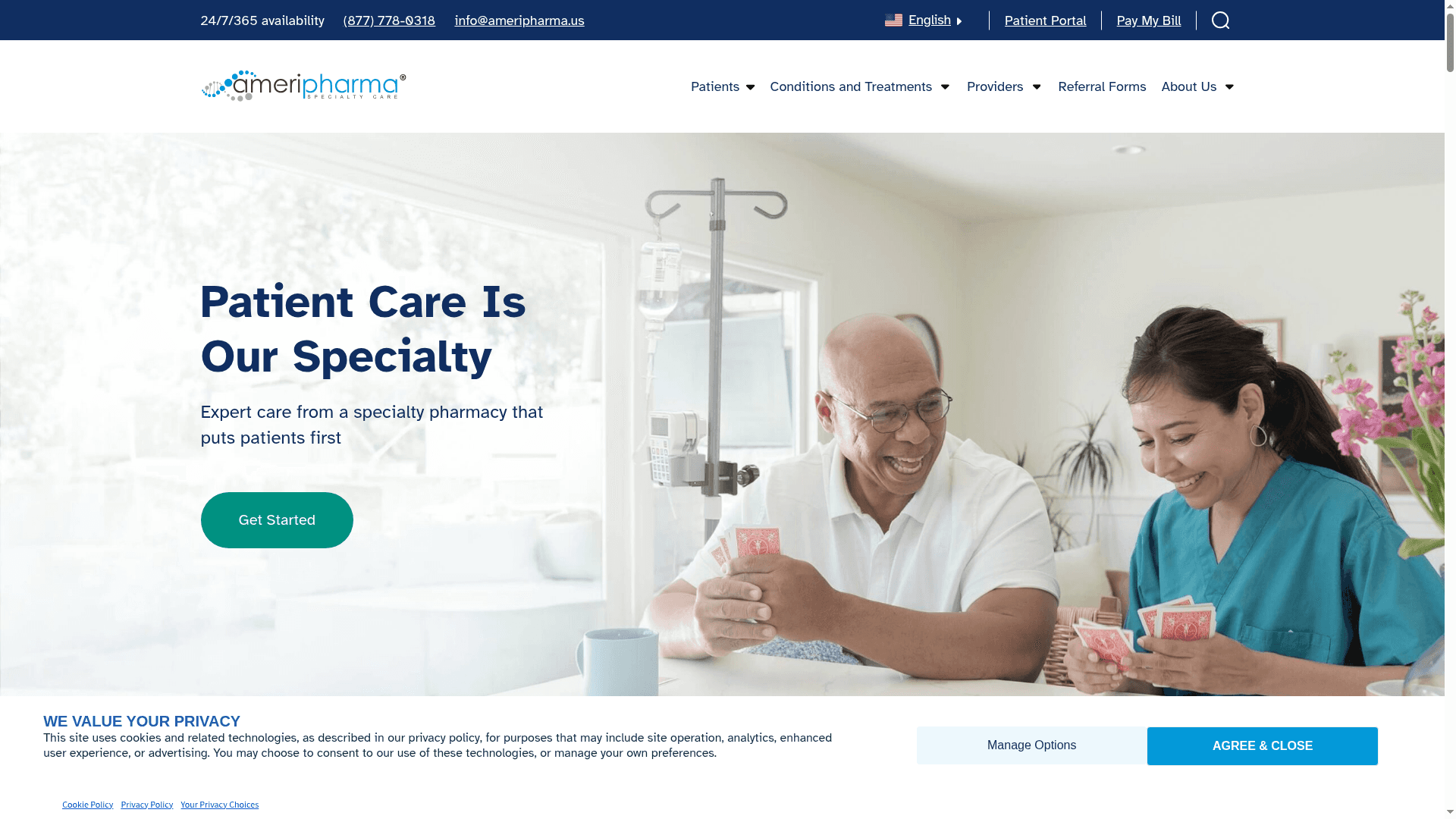 Ameri Pharma website