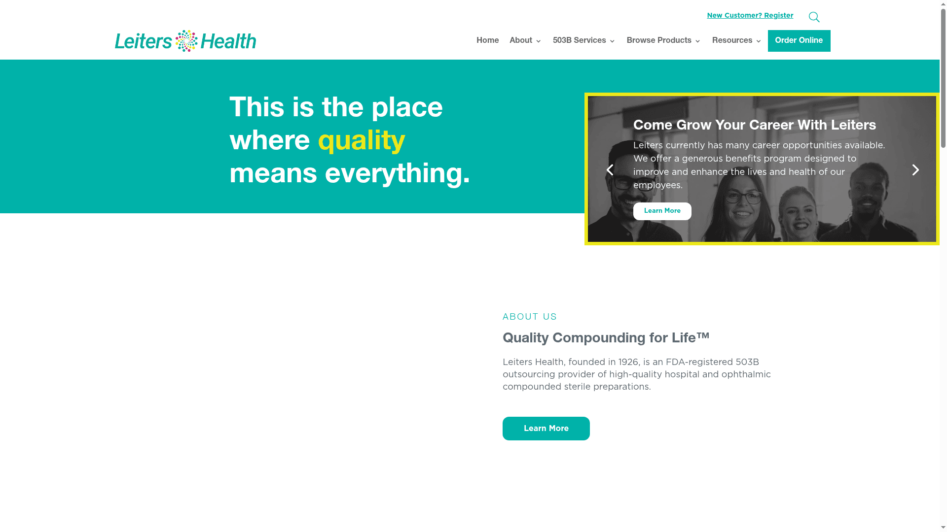 Denver Solutions, LLC (Leiters Health) website