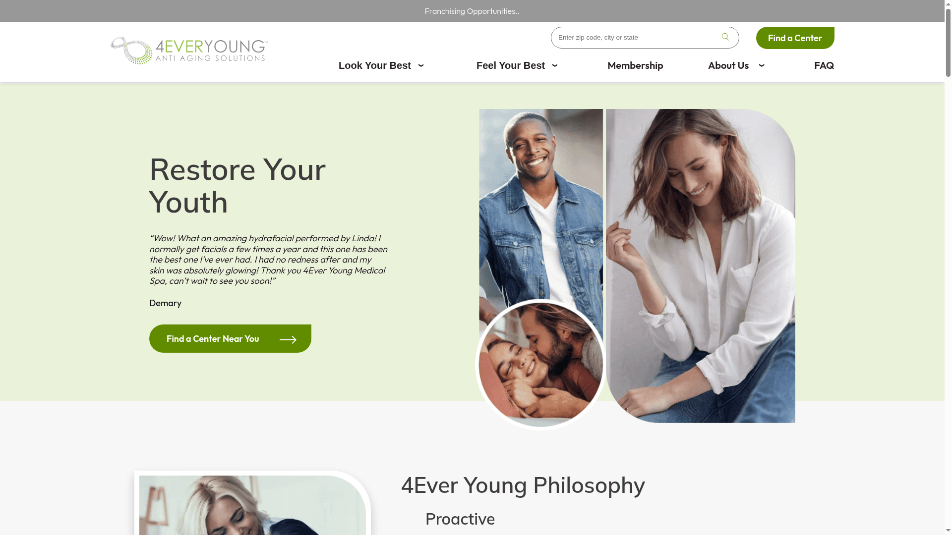 Forever Young Pharmacy website