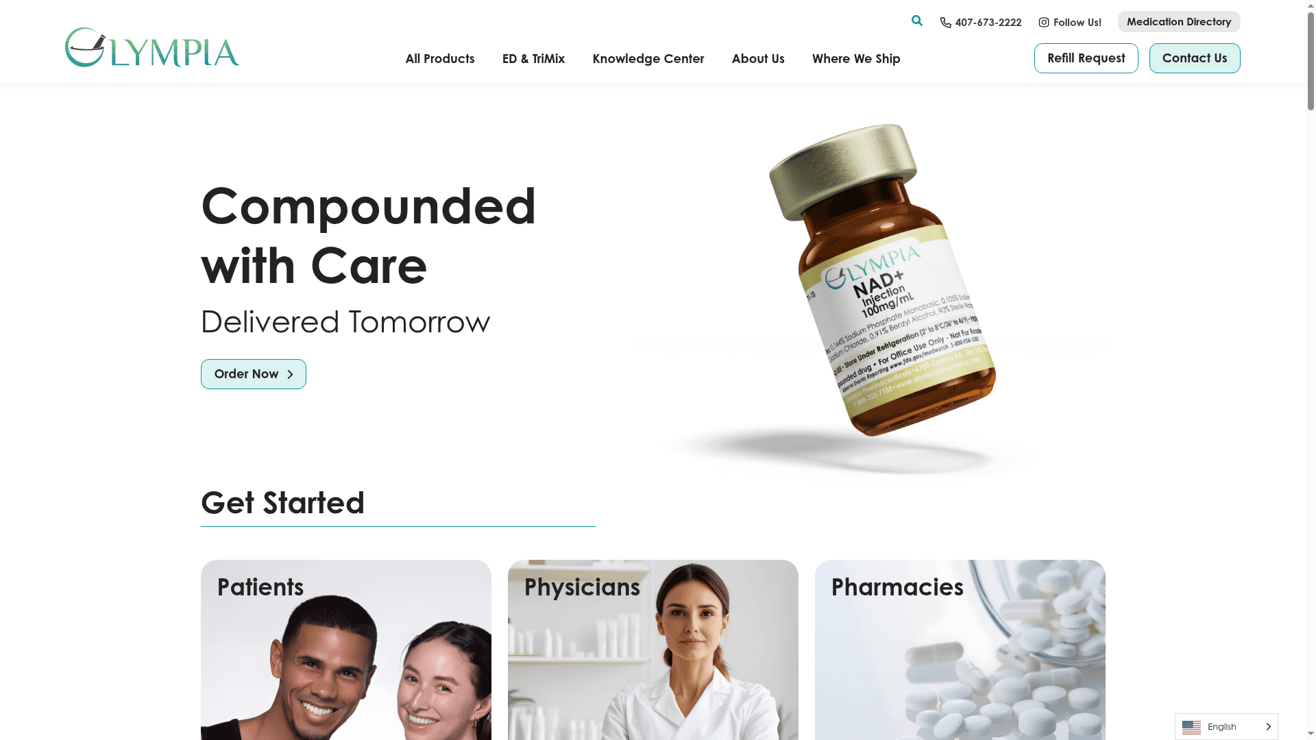 Olympia Pharmaceuticals website