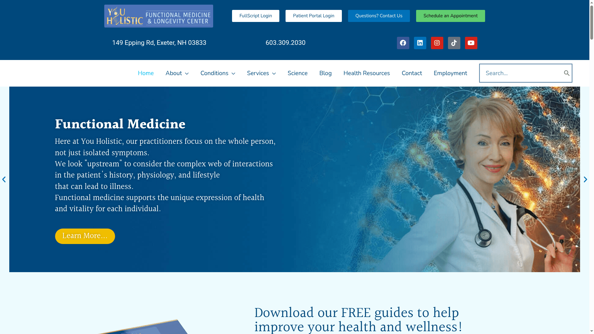 You Holistic website