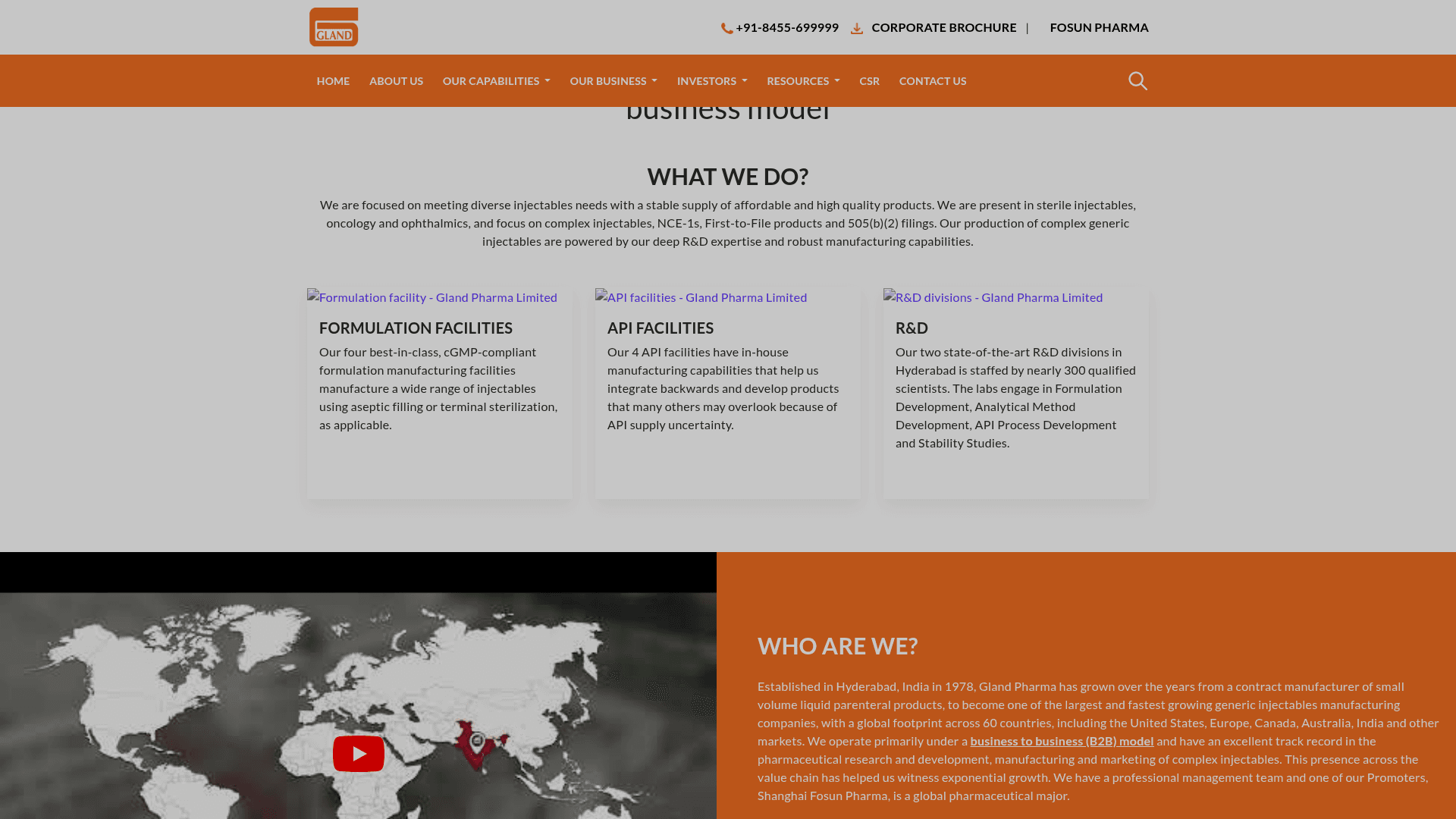 Gland Pharma Ltd website