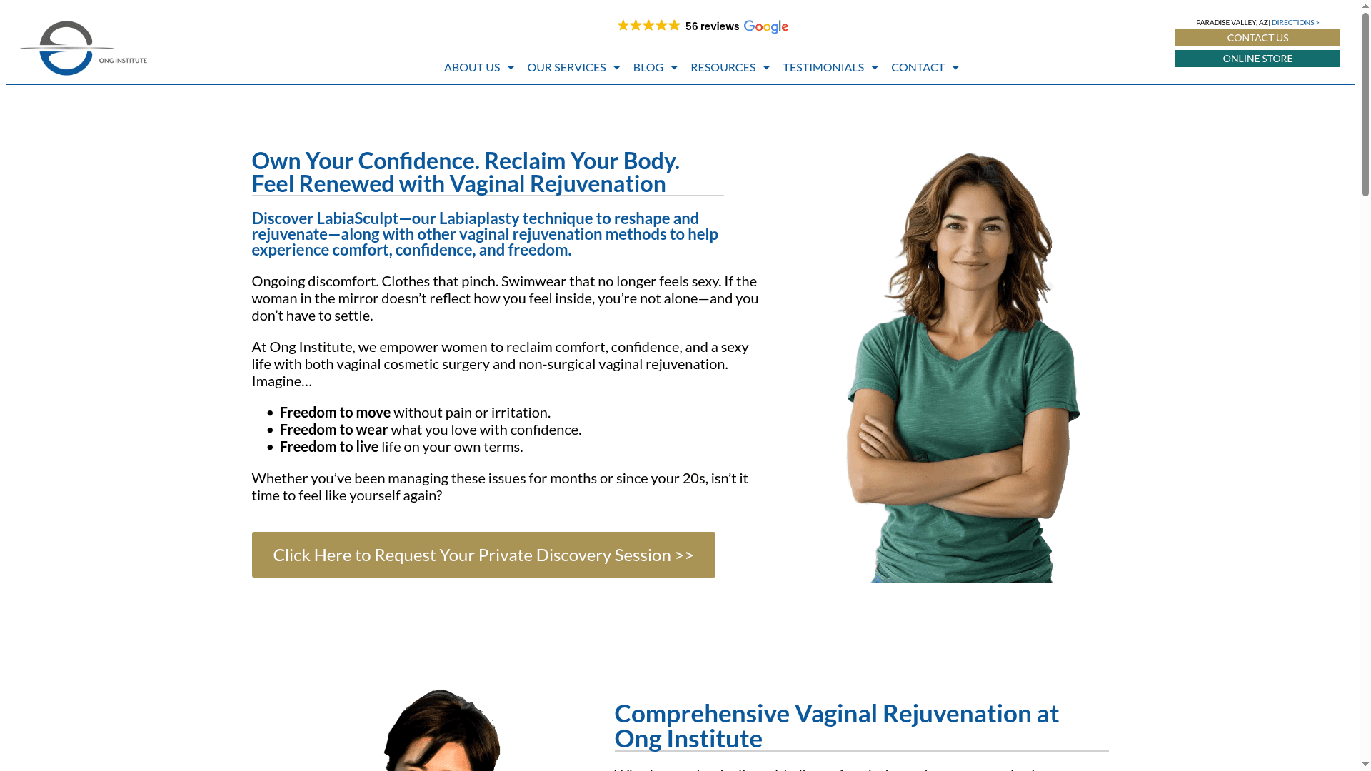 Ong Institute for Plastic Surgery &amp; Health website