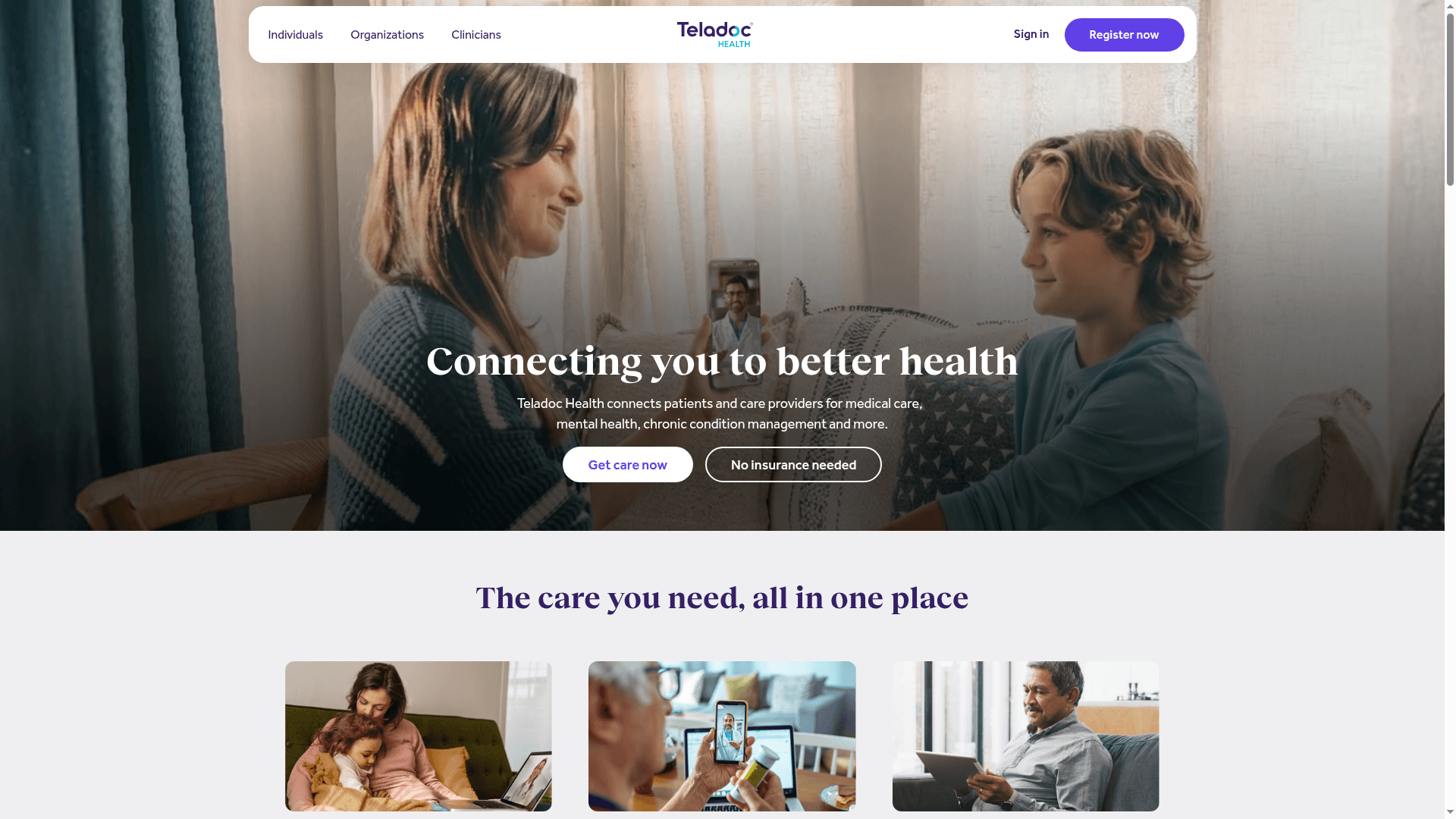 Teladoc Weight Management website