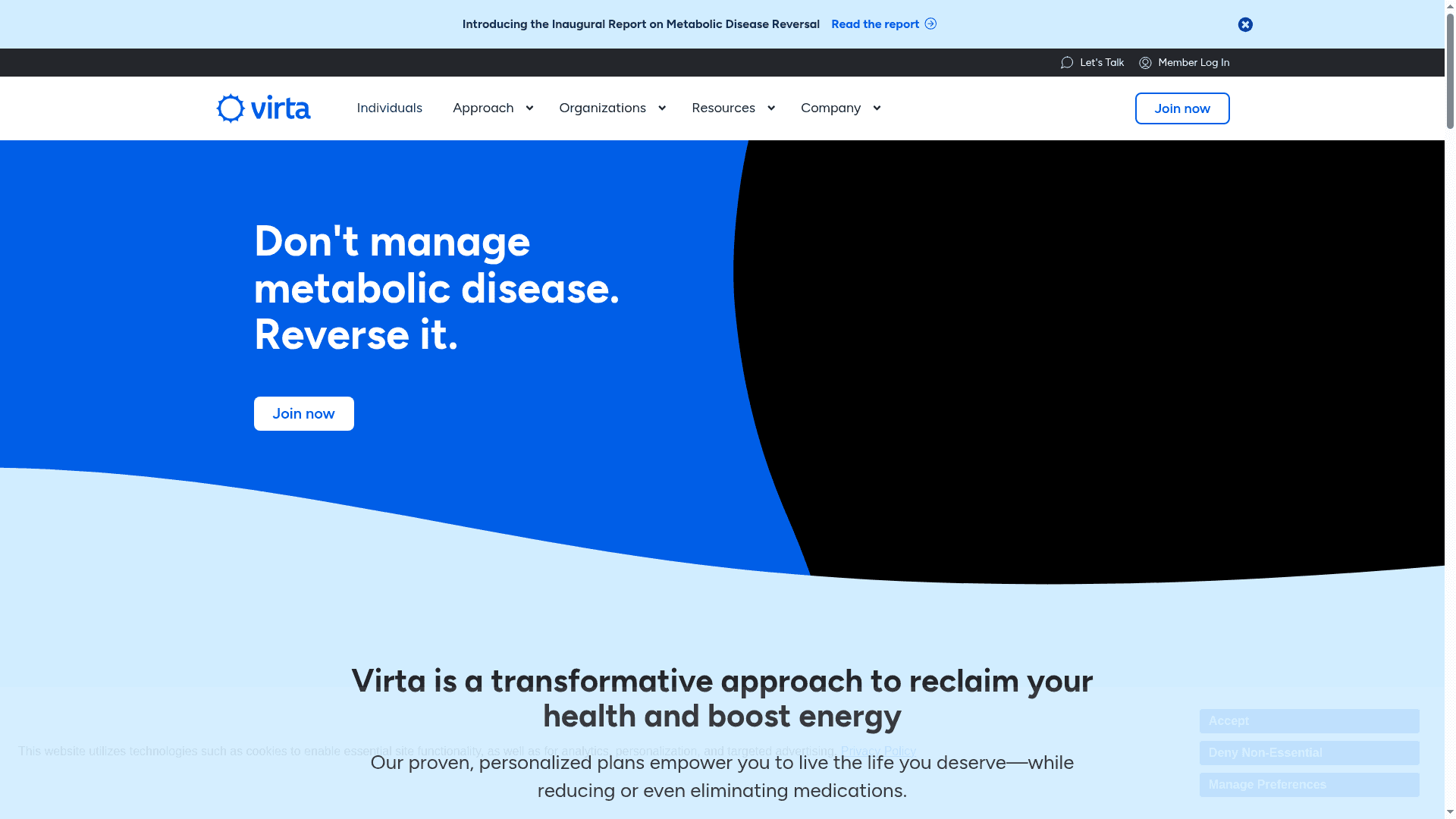 Virta Health website