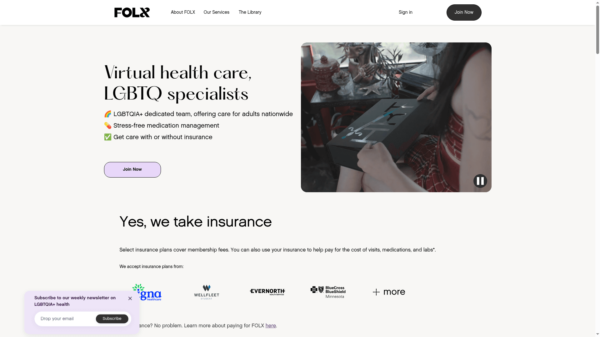 FOLX Health website
