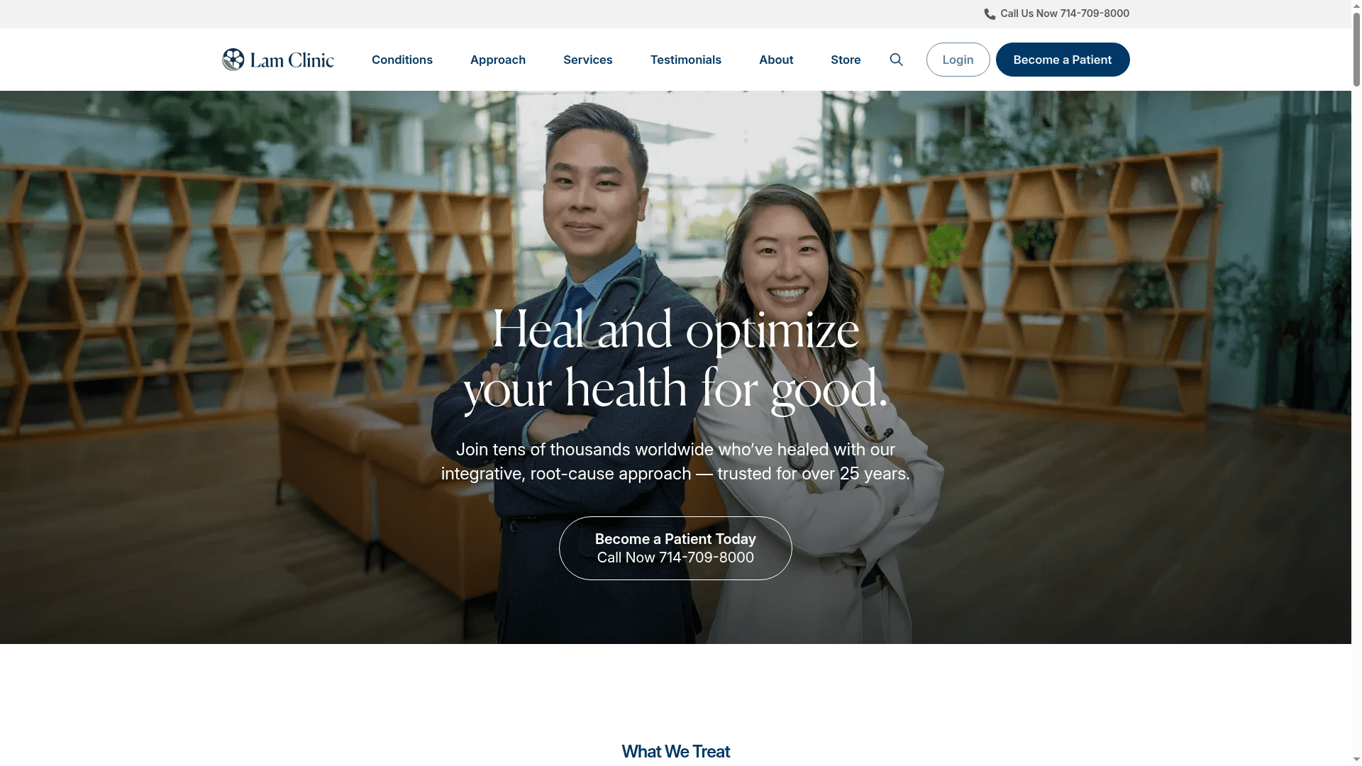 LAM CLINIC website