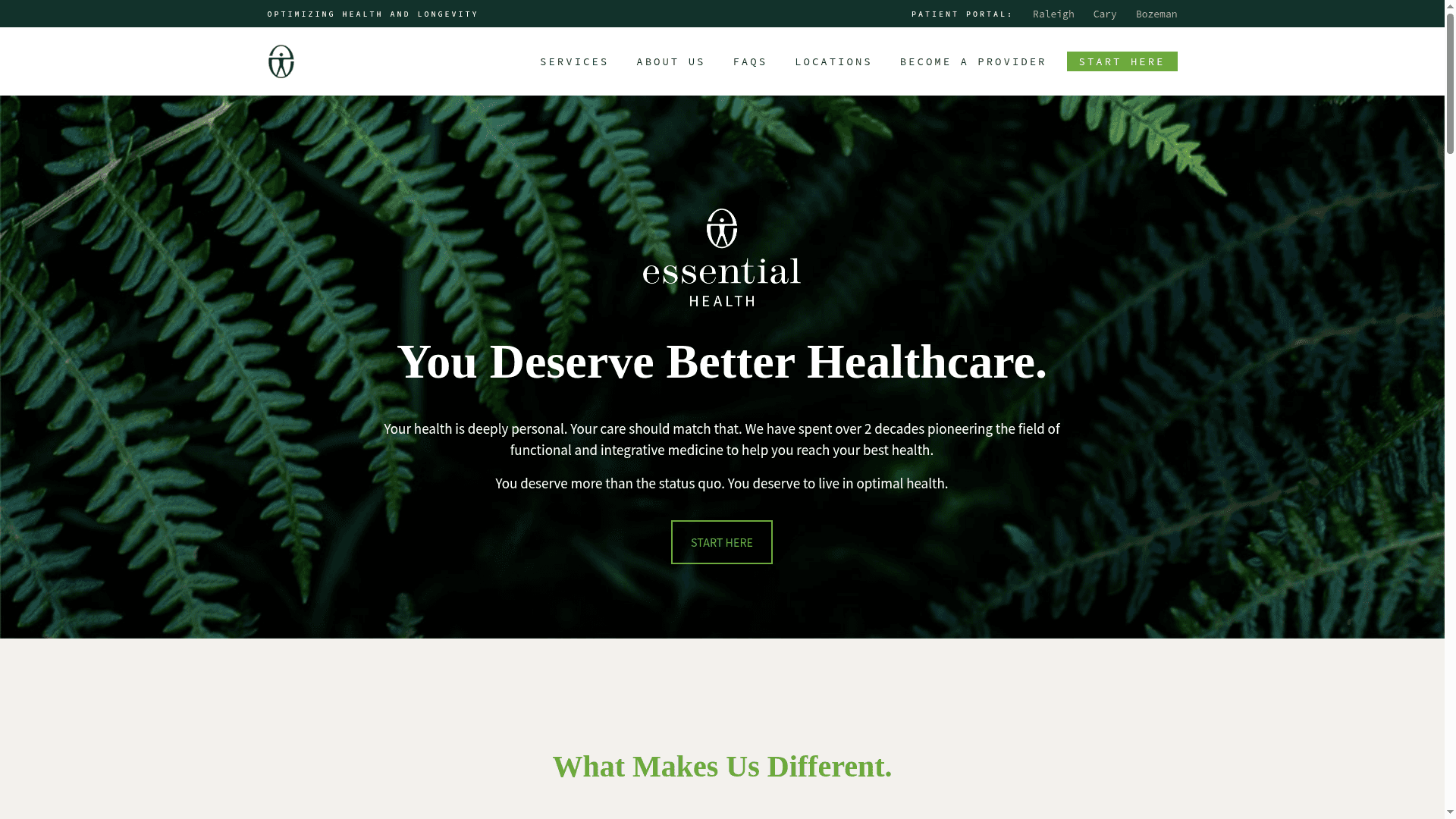Essential Health – Cary website