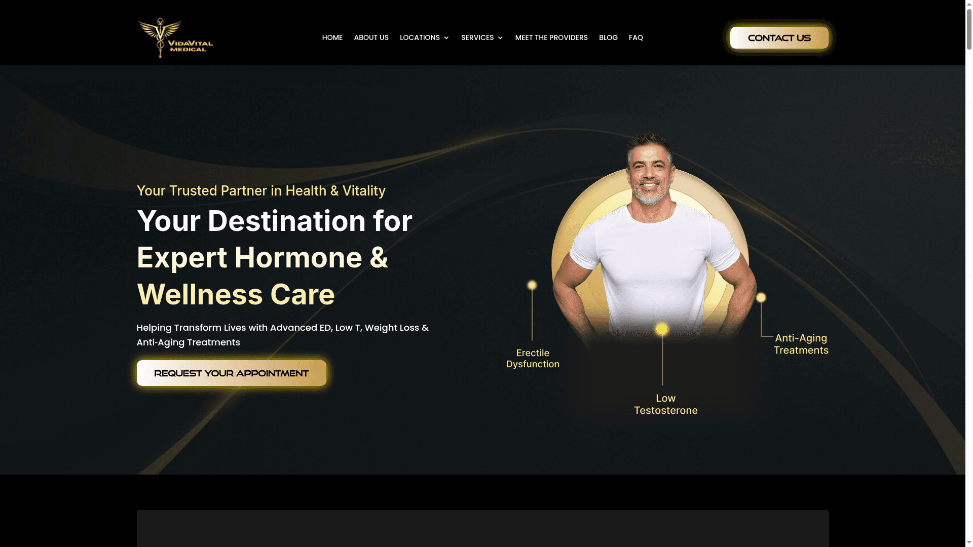 NuMale Medical Center website