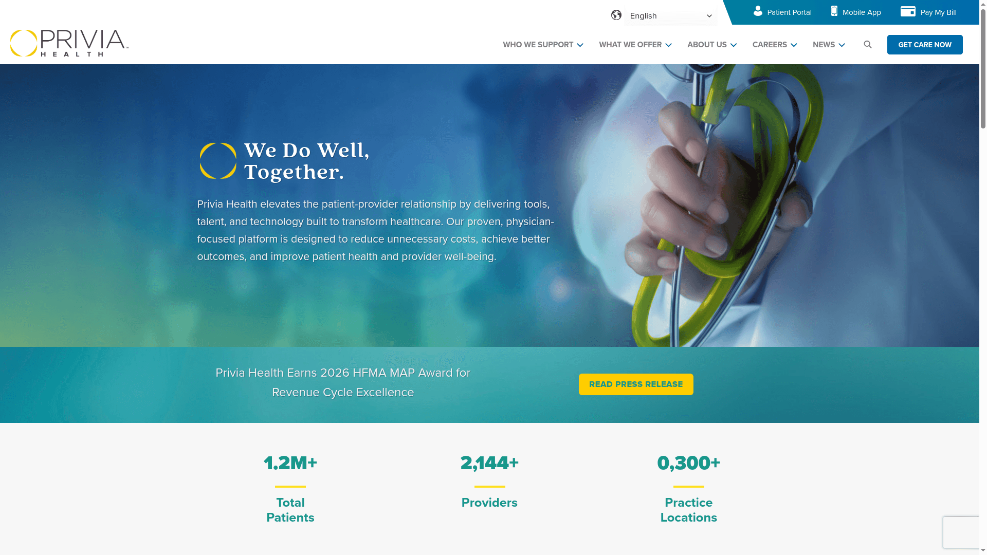 Privia Health website