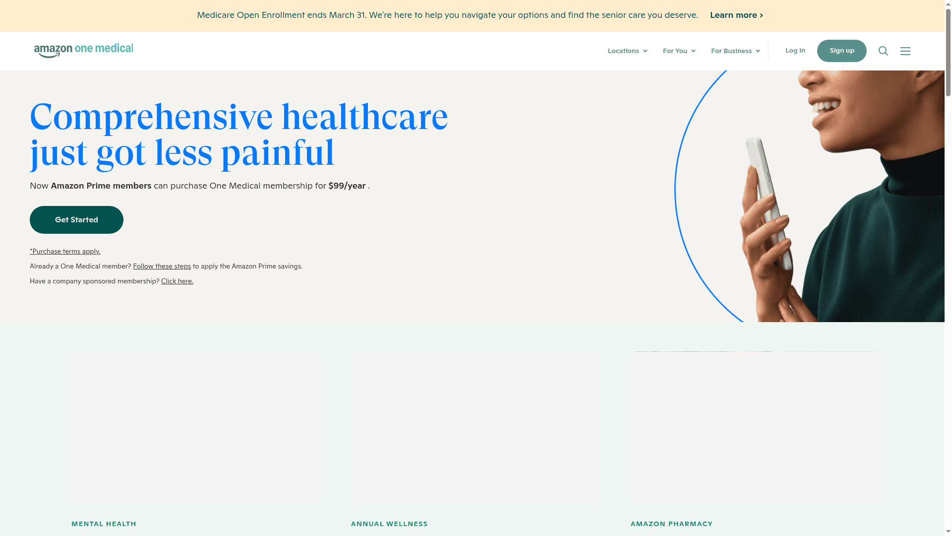 Amazon One Medical website